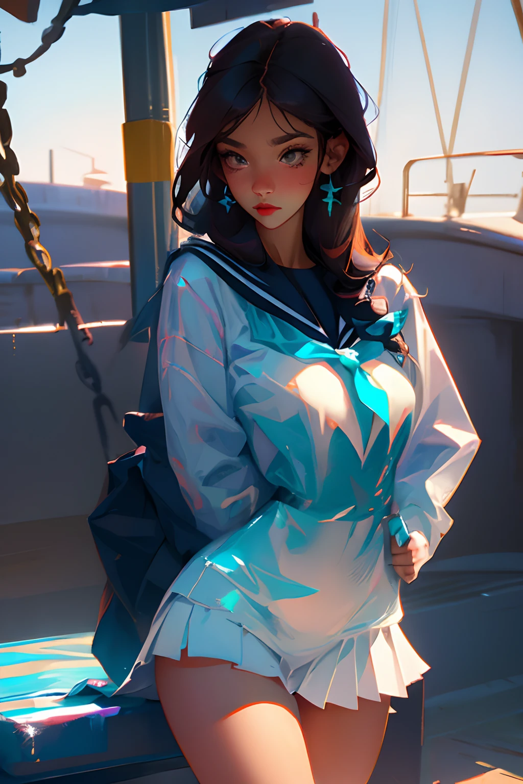 BDSM a beauty girl a sailor suit