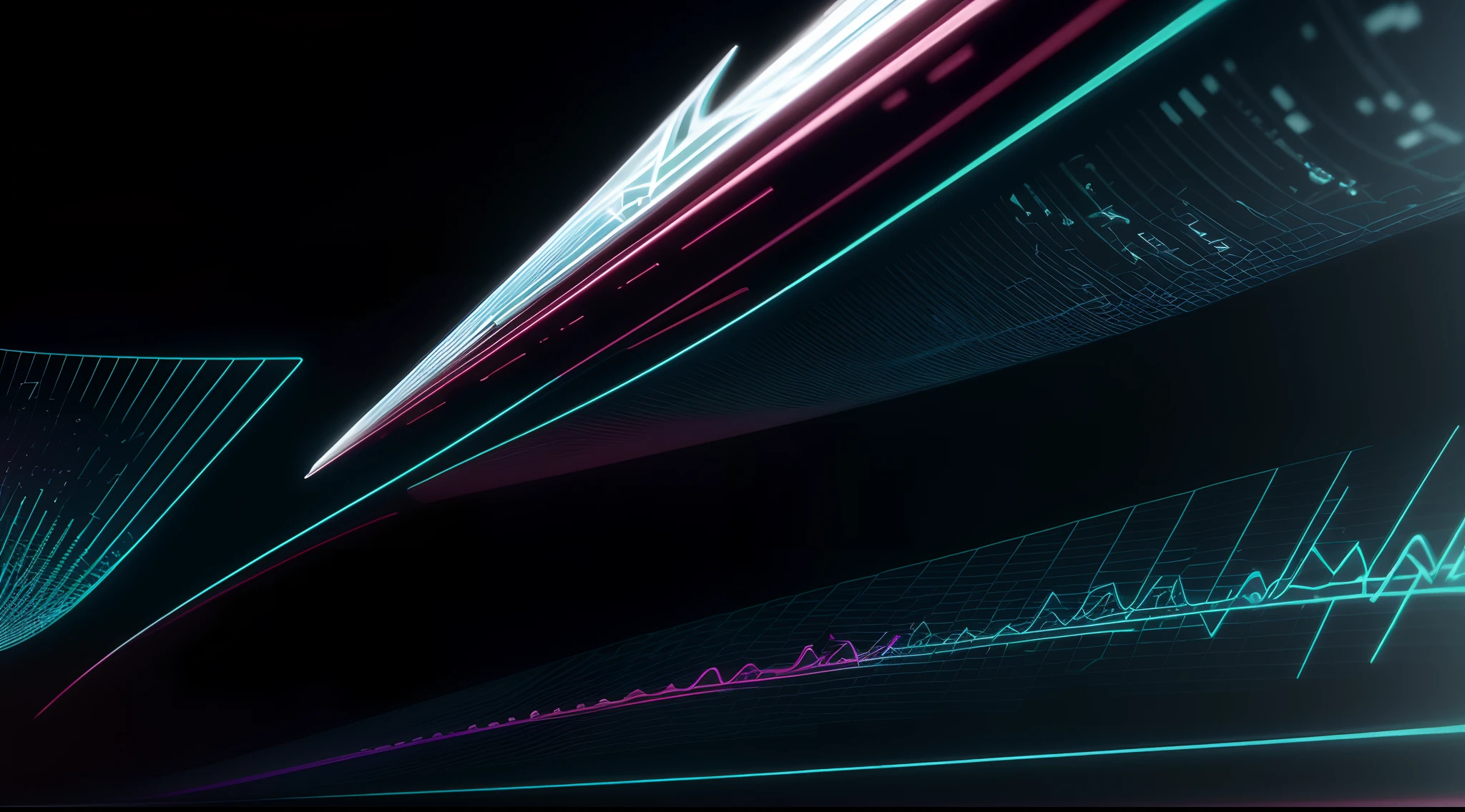 Engaging 3D visualization featuring stunning graphs、glinting