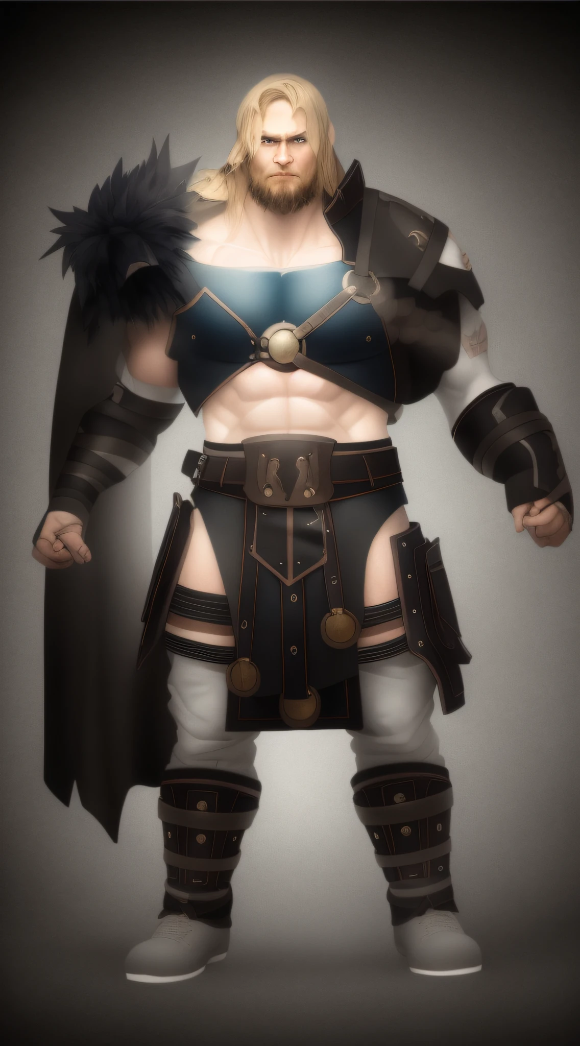 with a pure white background，simple backgound，Sharp eyes，A caped Viking leader, cold shades, ,Textured leather, intricate tattoos, Detailed hair strands, detailed feathered, Dynamic actions, Intense contrast lighting effects, Skillful drawing skills, Rich texture, Emphasis on muscle building, Majestic and brave depiction, Pay attention to eye expressions, A strong posture conveys strength, realistic fur texture, Dim background lighting, Abstract Nordic elements. (Best quality, 4K, High-res, Masterpiece:1.2), Ultra-detailed, Realistic:1.37, hdr, Studio lighting, Vivid colors, Bokeh, sportrait, landscape, nordic, battle, Dark tones.