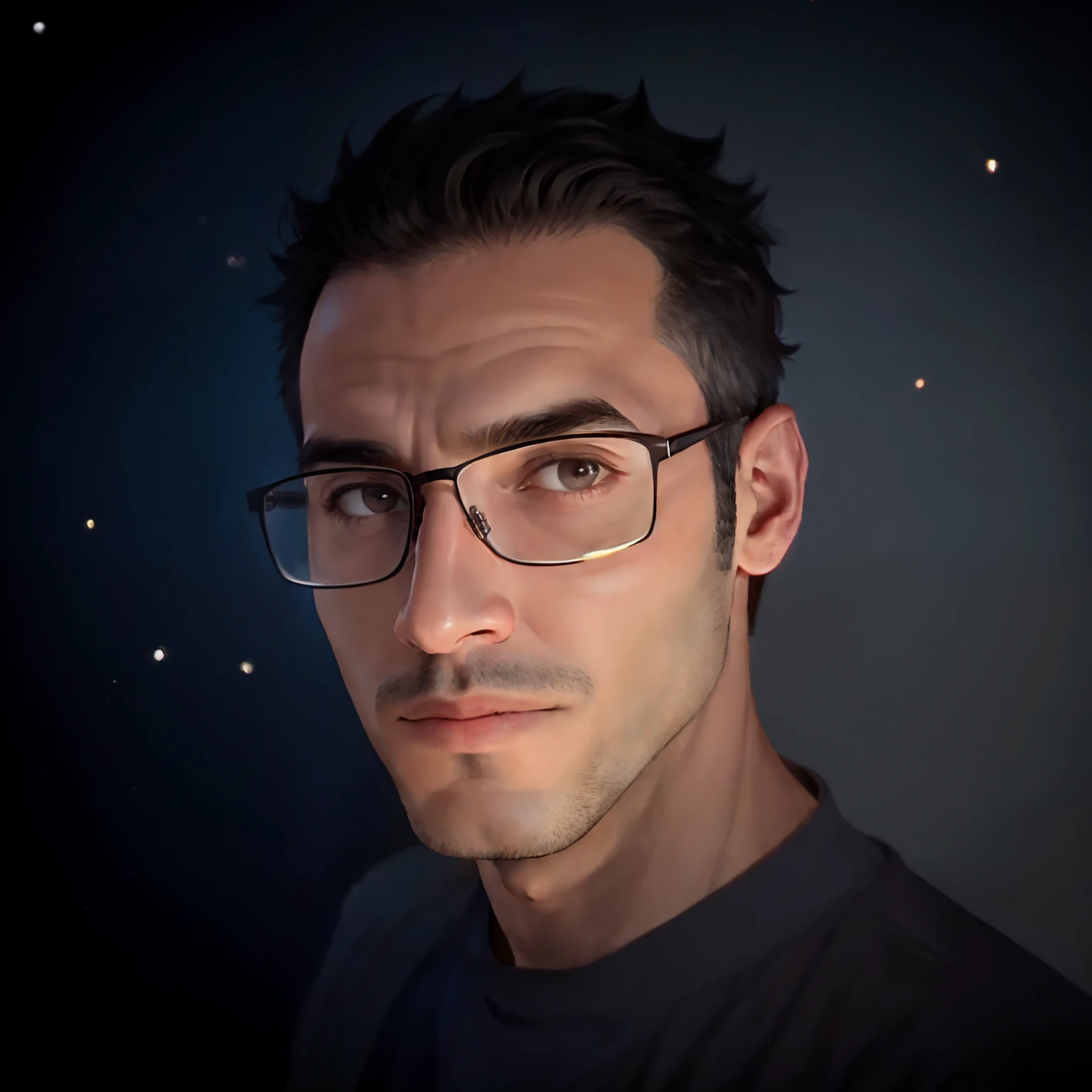 There's a man in glasses staring into the camera, Retrato NFT, Retrato VFX altamente detalhado, imagem do avatar, retrato de alta qualidade, foto de perfil 1024px, foto de perfil headshot, foto de perfil profissional, Mohamed Chahin, retrato vfx altamente detalhado de, foto de perfil do discord, AI Autorretrato, foto portait foto de perfil, foto de perfil, retrato de perfil