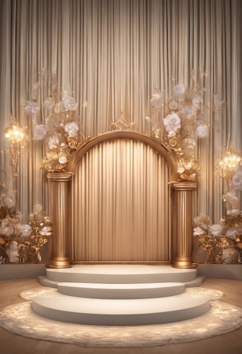 fundo para foto, estilo disney pixar contendo um concerto sertanejo, palco, luzes, show