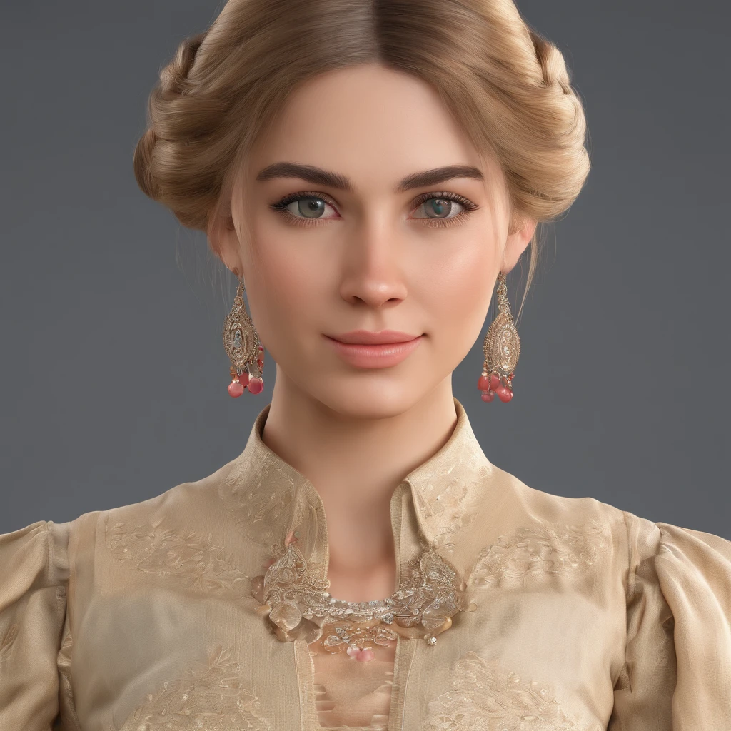 best quality, master part, Realistic photo, detalhes intrincados, Foto RAW, ultra detalhado, Young woman the old fashioned way, with peasant style dress, sem decotes, blonde hair, Detalhes perfeitos e olhos azuis, Caminhando em uma cidade velha, Qualidade HD, 8k, young  woman, 20 anos