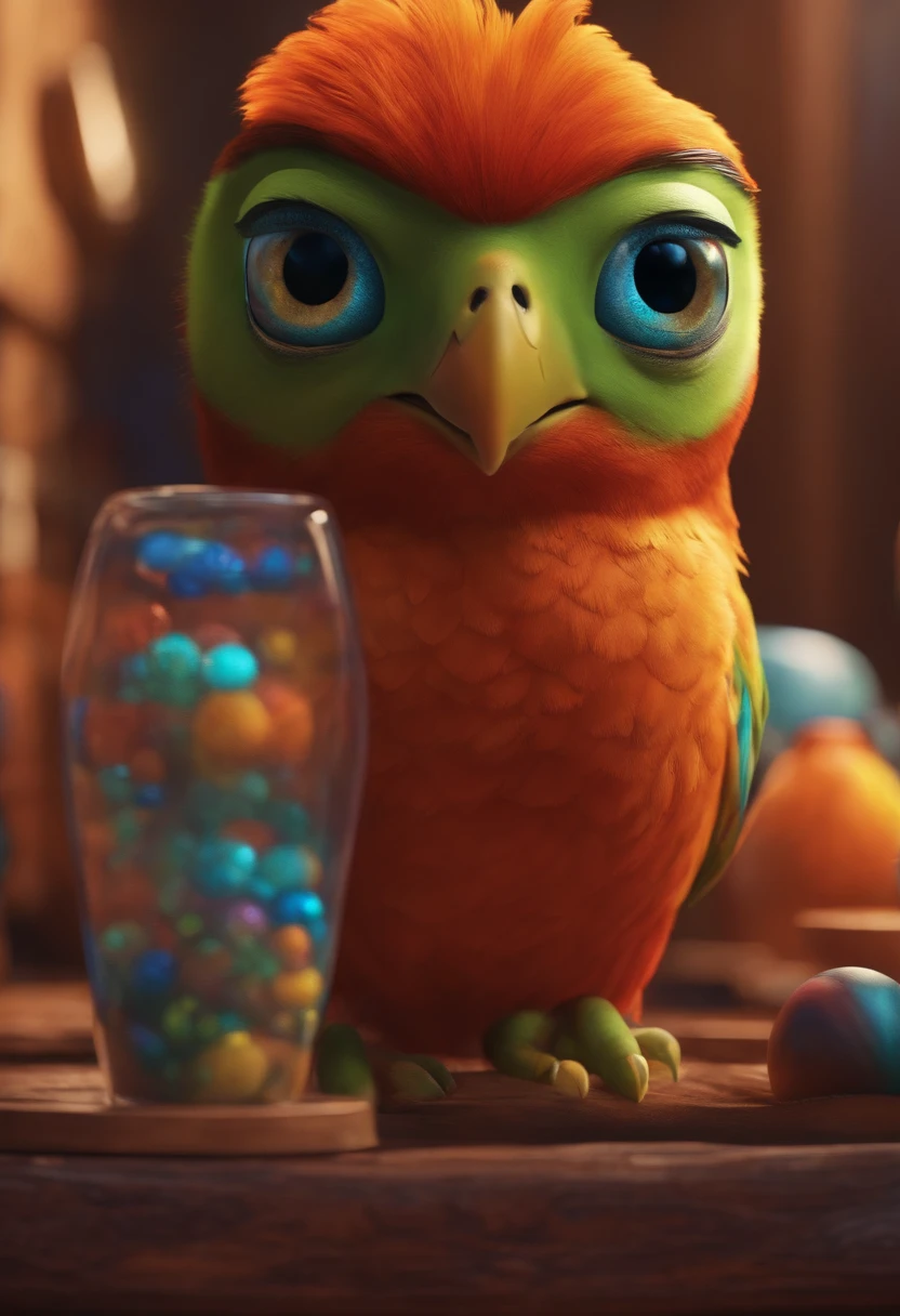 Criar um personagem no estilo pixar dentro de um jaleco. personagem morena