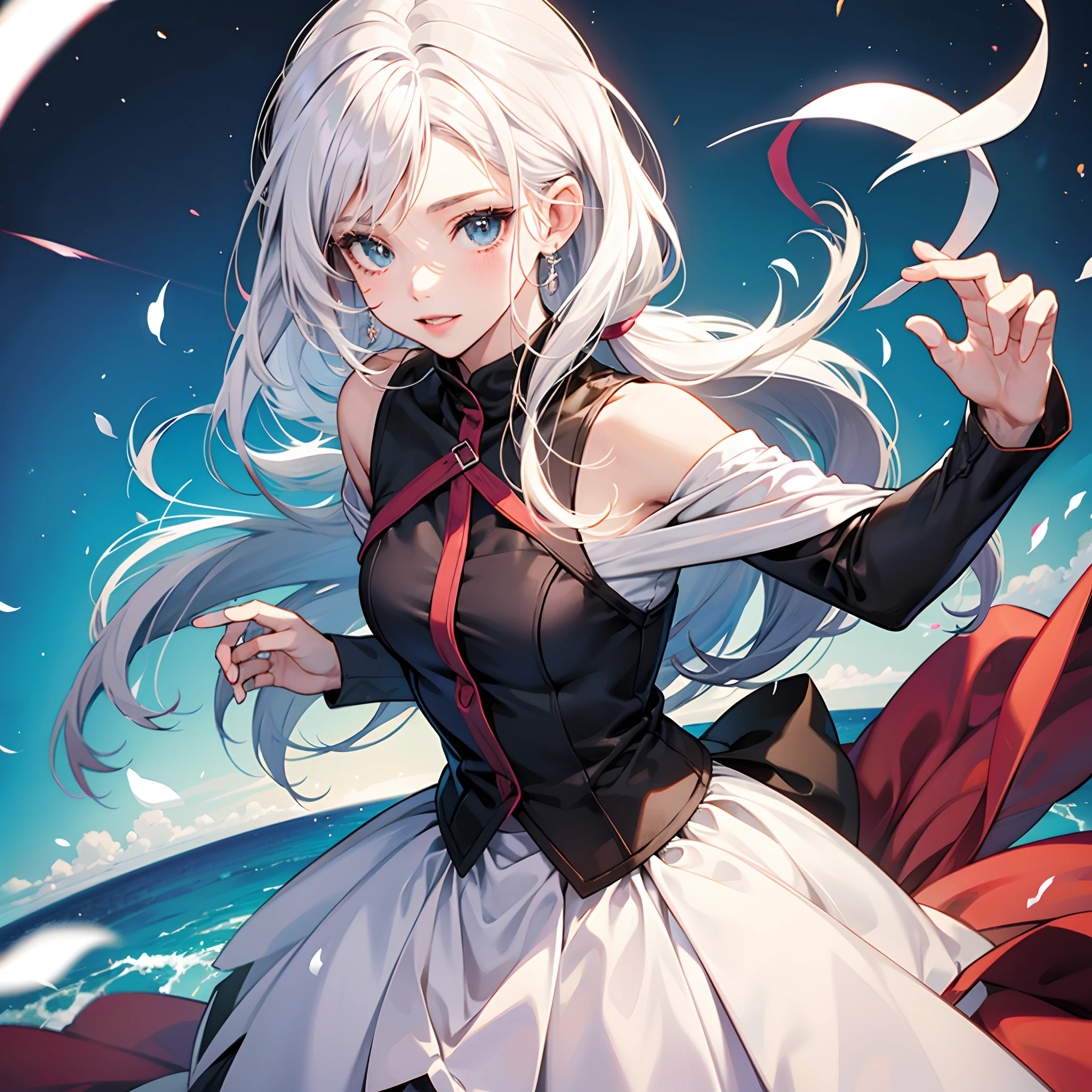 Anime girl with white hair