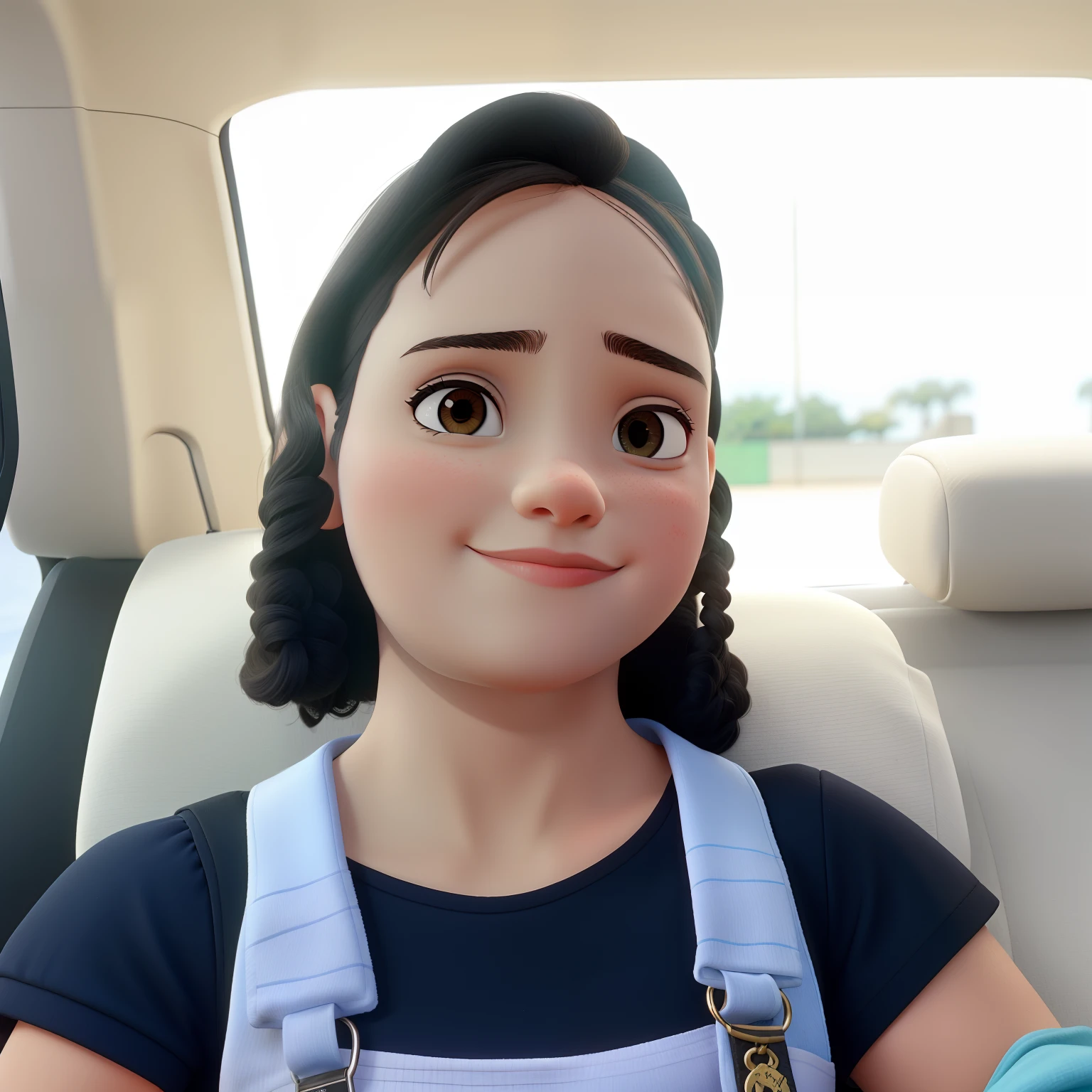 Uma menina vestindo um c