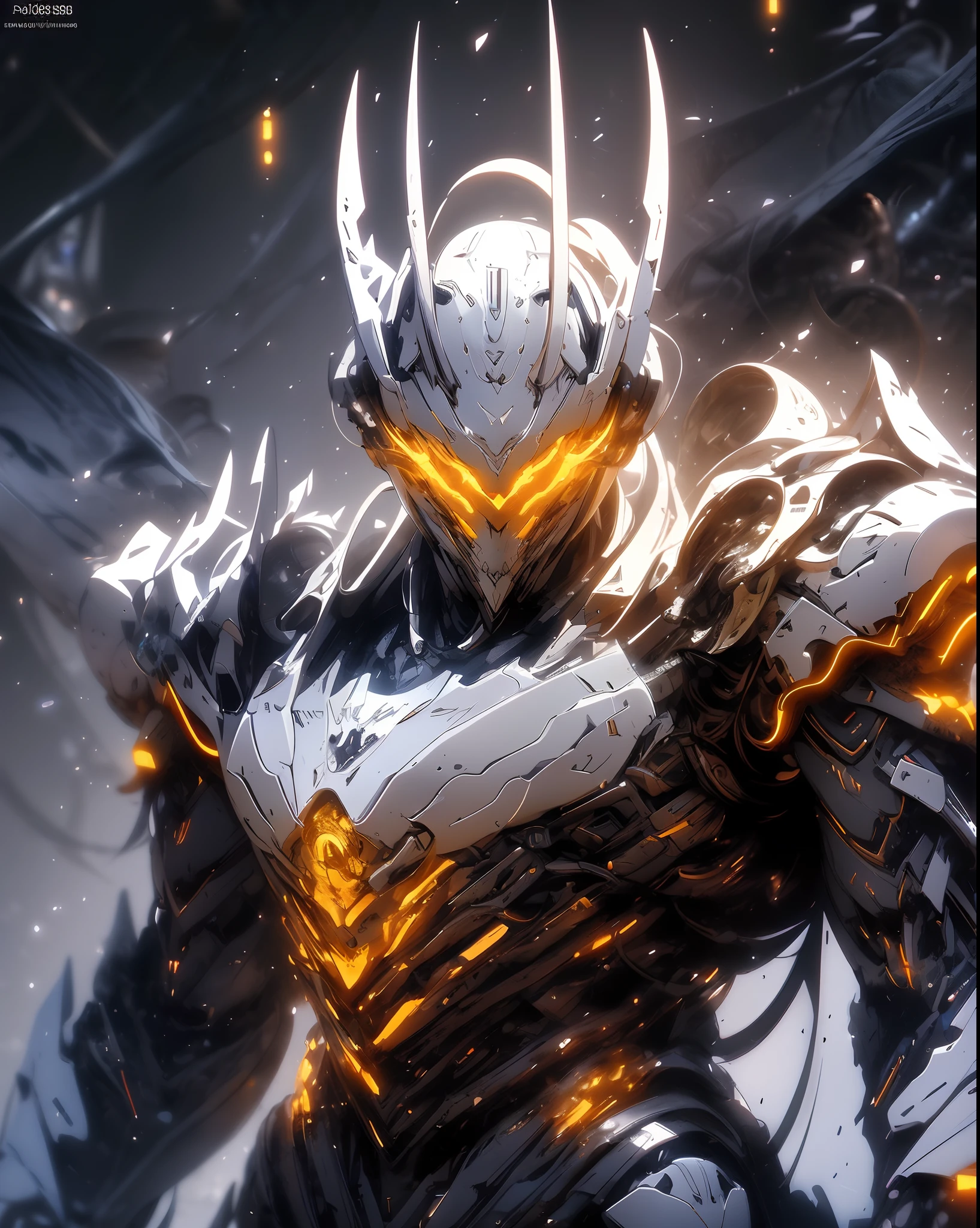 a close up of a robot with glowing eyes and a demon like face, movie still of a villain cyborg, cyborg satan, amazing 8k character concept art, unreal engine character art, high quality digital concept art, detailed 4k concept art, depraved cybernetic demon, 8 k high detail concept art, unreal engine 4k wallpaper