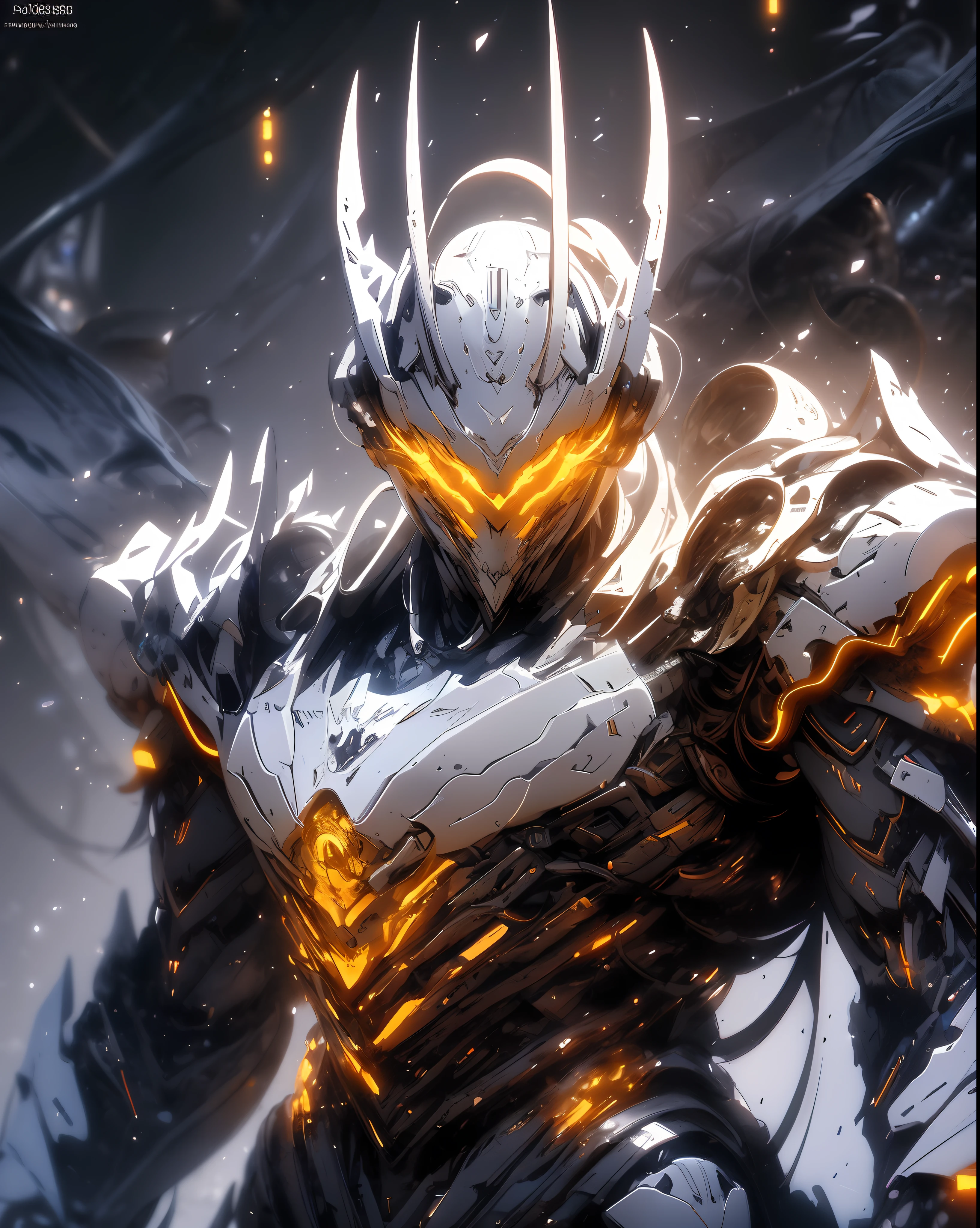 a close up of a robot with glowing eyes and a demon like face, movie still of a villain cyborg, cyborg satan, amazing 8k character concept art, unreal engine character art, high quality digital concept art, detailed 4k concept art, depraved cybernetic demon, 8 k high detail concept art, unreal engine 4k wallpaper