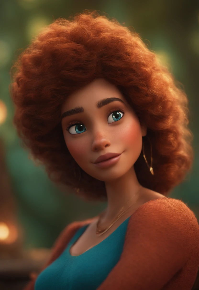 Criar um personagem no estilo pixar dentro de um jaleco. personagem morena