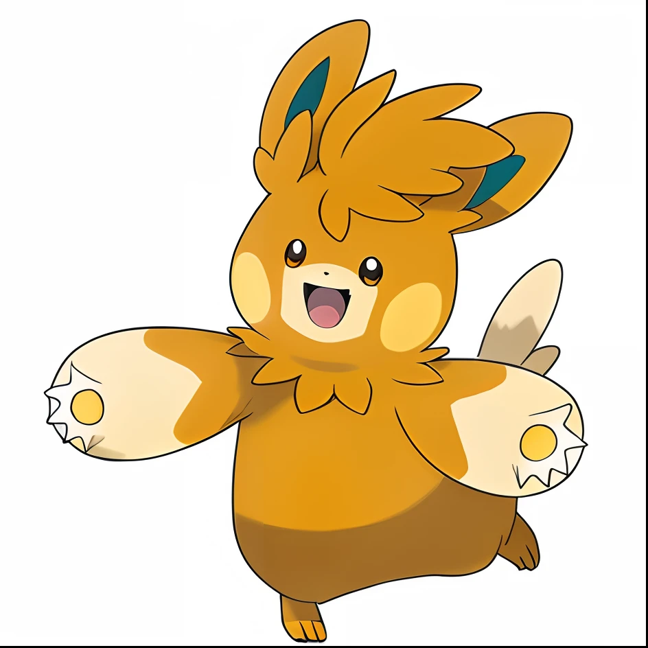 Realistic pokemon holding coffee cup
