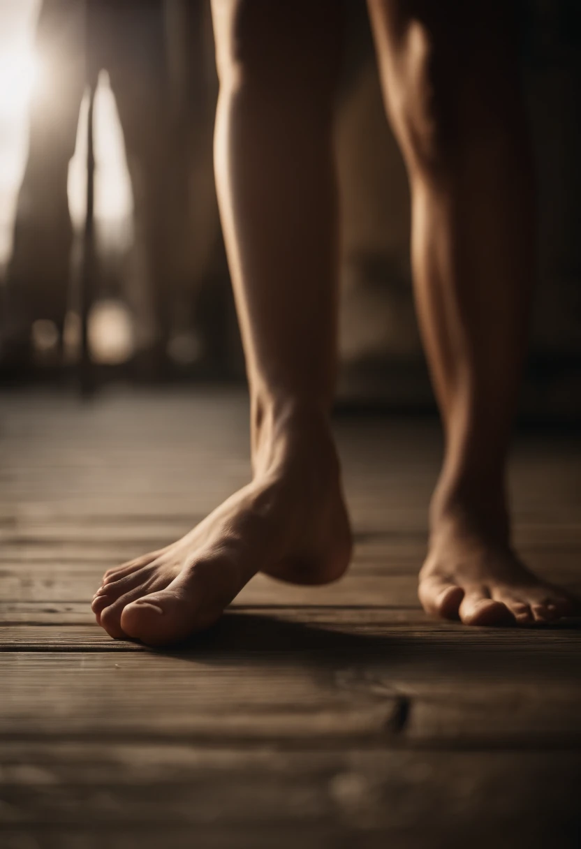 a giant foot stepping on a person