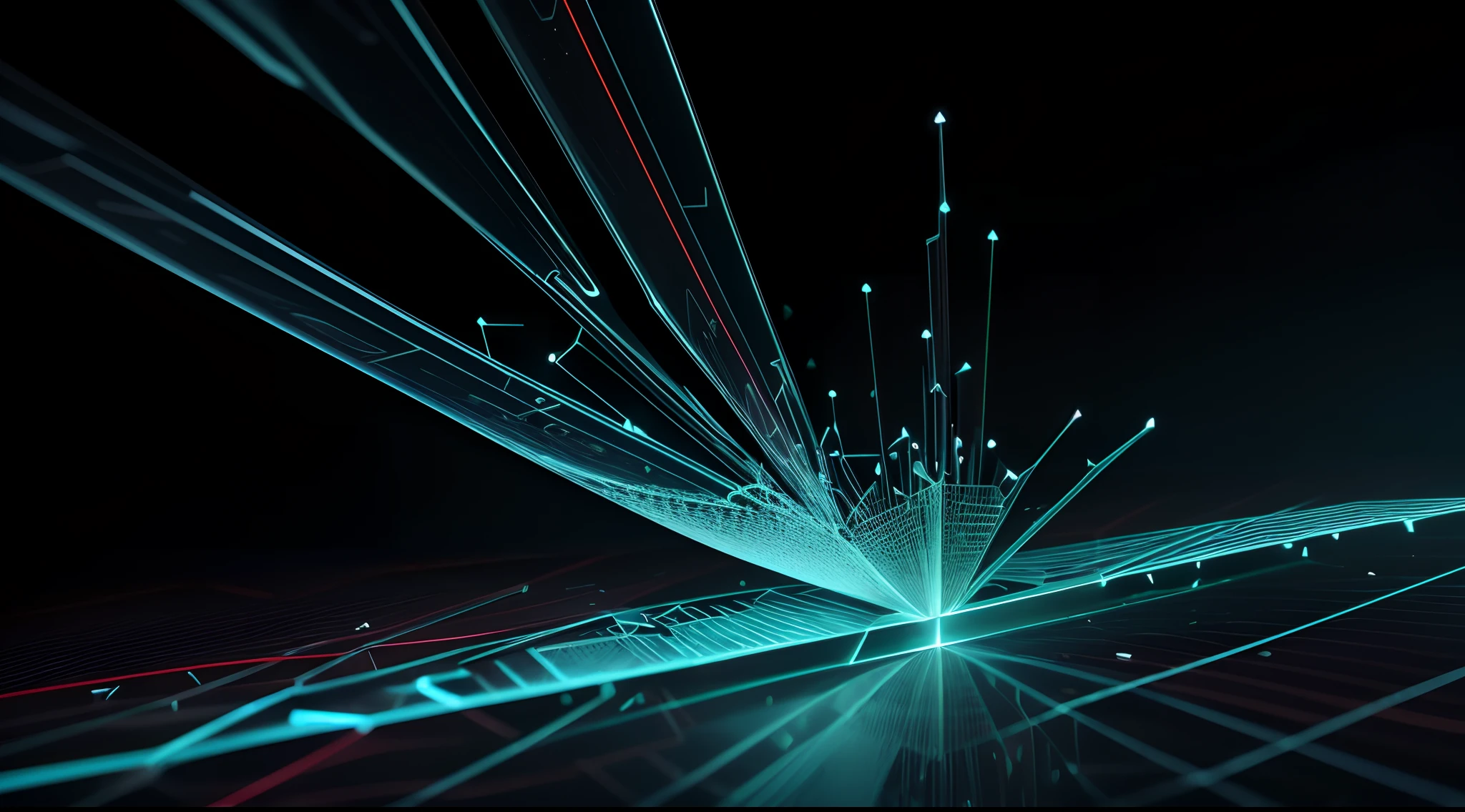 Engaging 3D visualization featuring stunning graphs、glinting