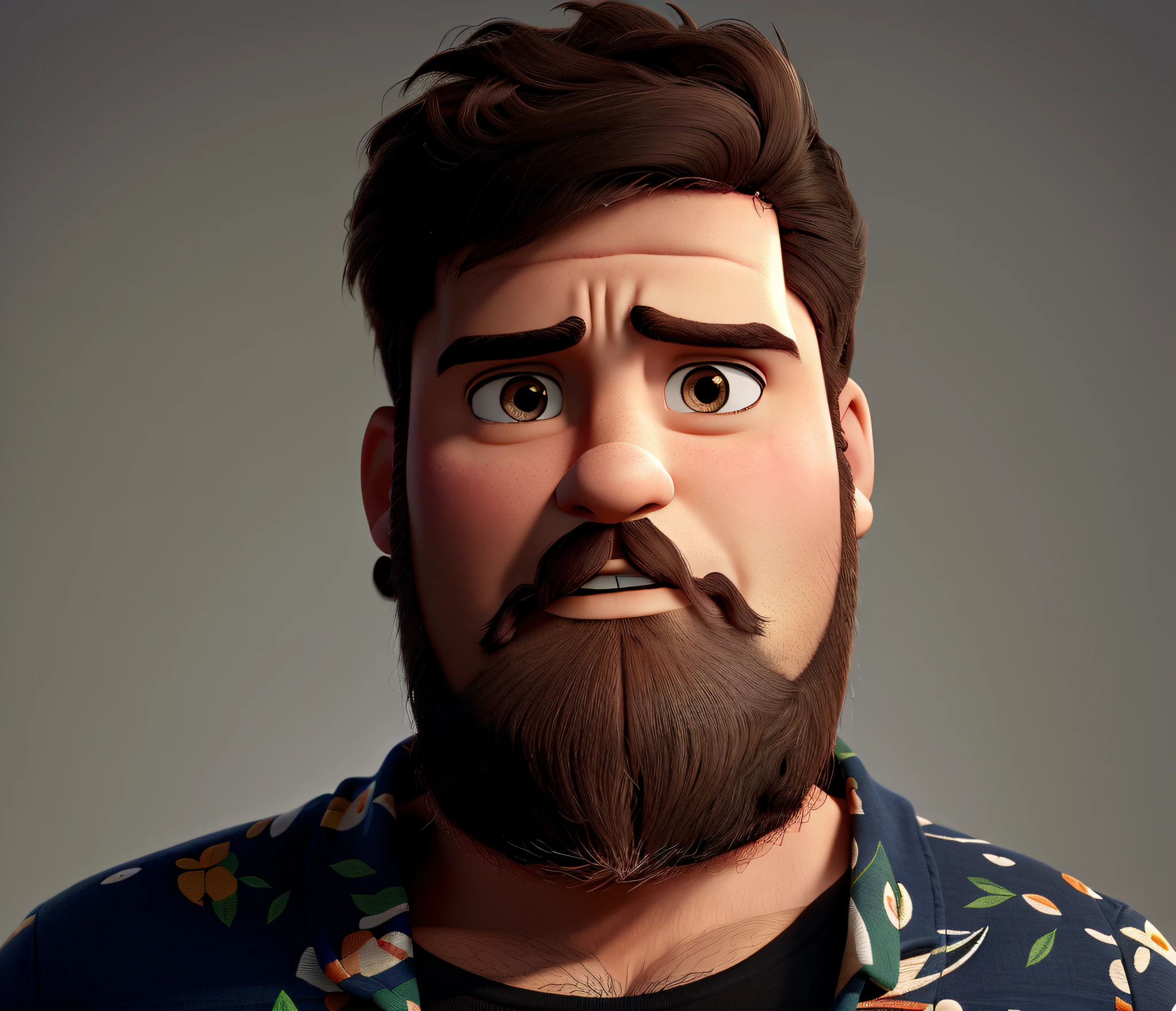 Um homem de 30 anos com barba estilo disney pixar, alta qualidade, melhor qualidade