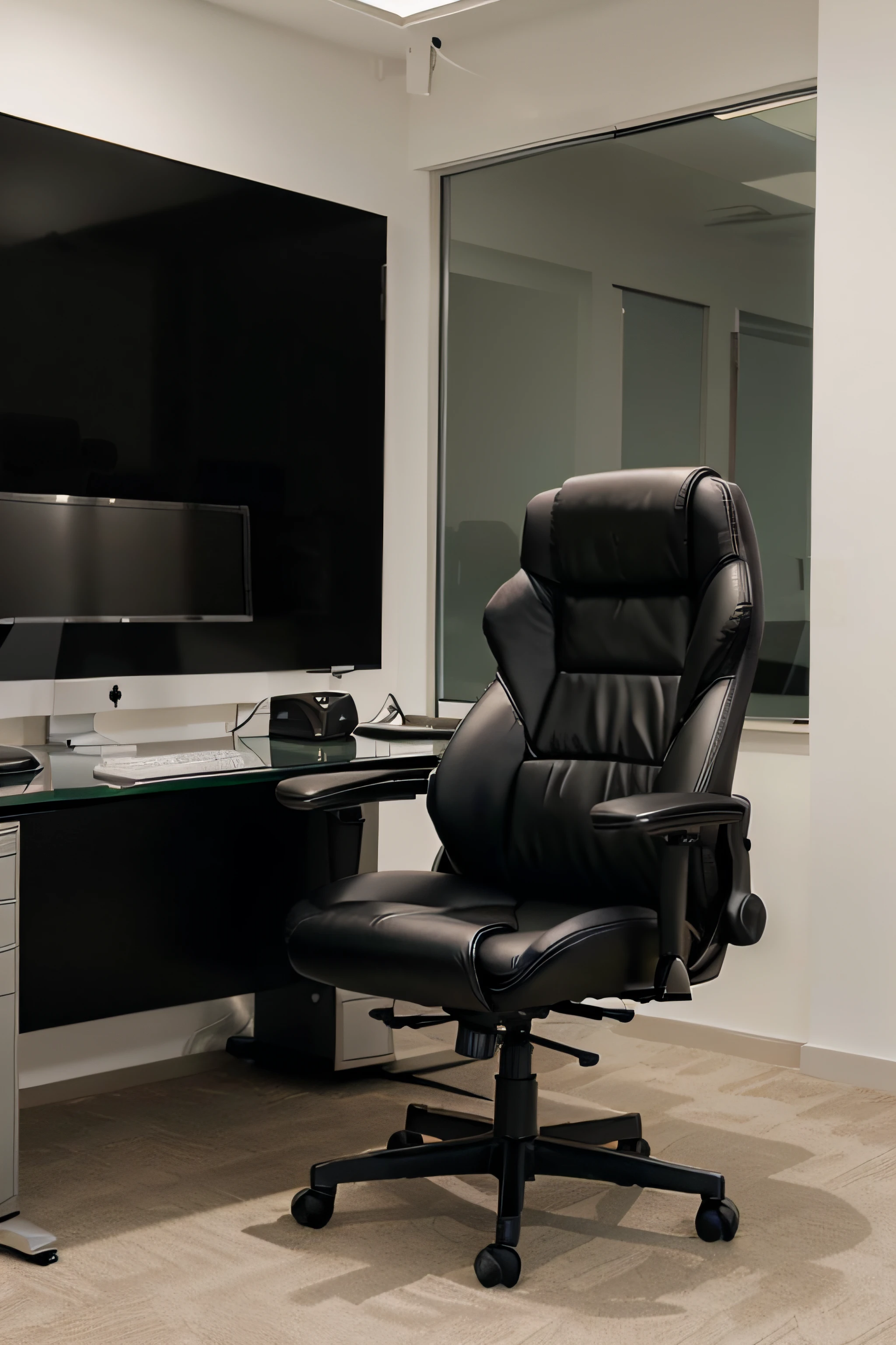 Create high quality office, black office chairs and glass tables from work!