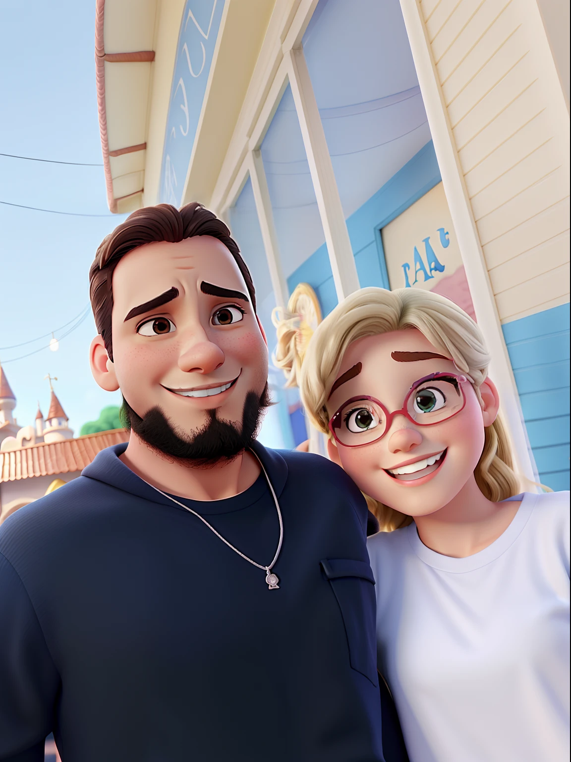 Casal feliz igual filme da Disney amor