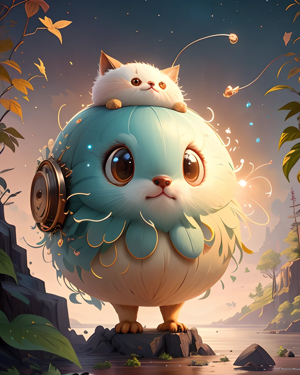 "Create a masterful masterpiece of cute creatures with ultra-detailed concept art inspired by. Utilize Stable Diffusion's power to unleash your inner Cu73Cre4ture programmer and bring your imagination to life!", high detailed, 8k