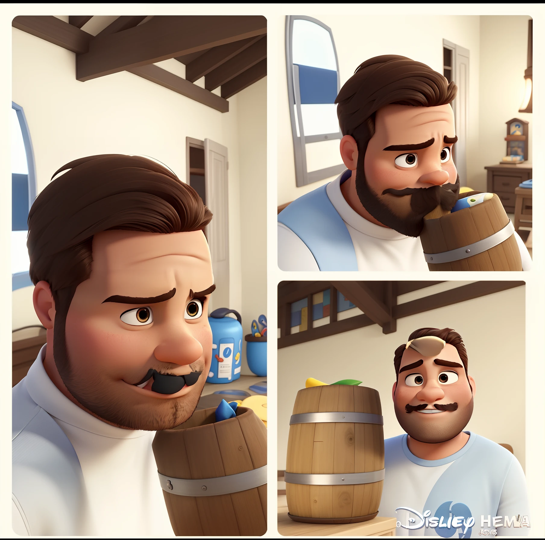 Homen estilo disney pixar, alta qualidade, melhor qualidade