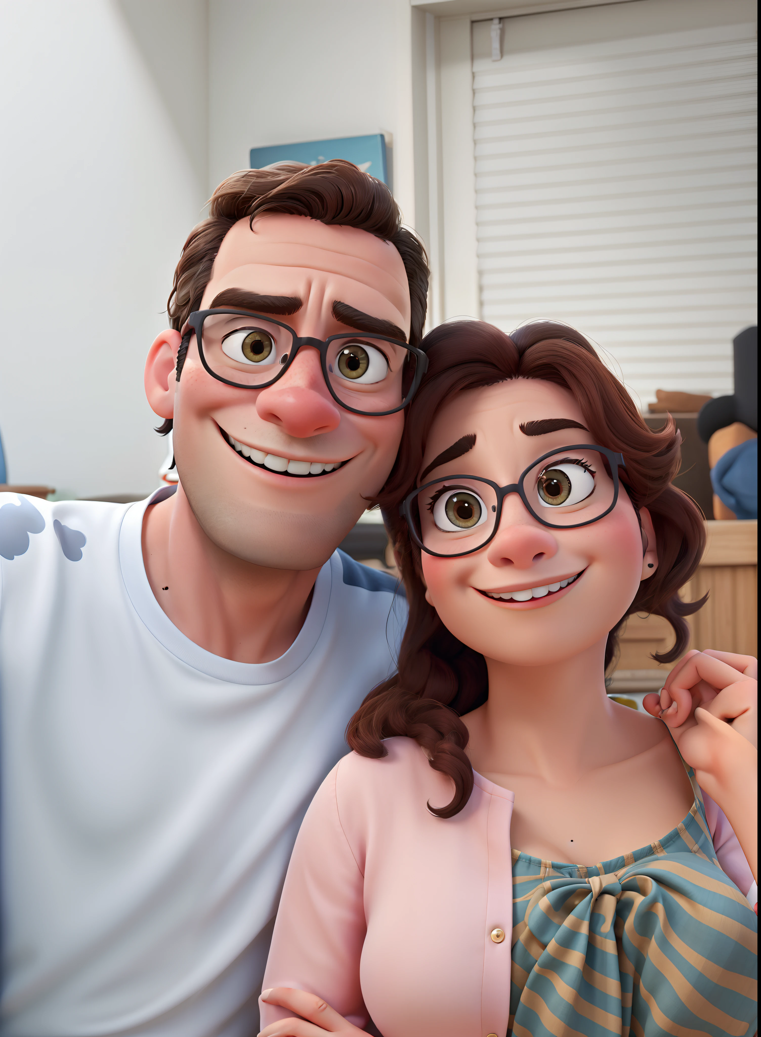 romantic couple, igual aos filmes Disney Pixar