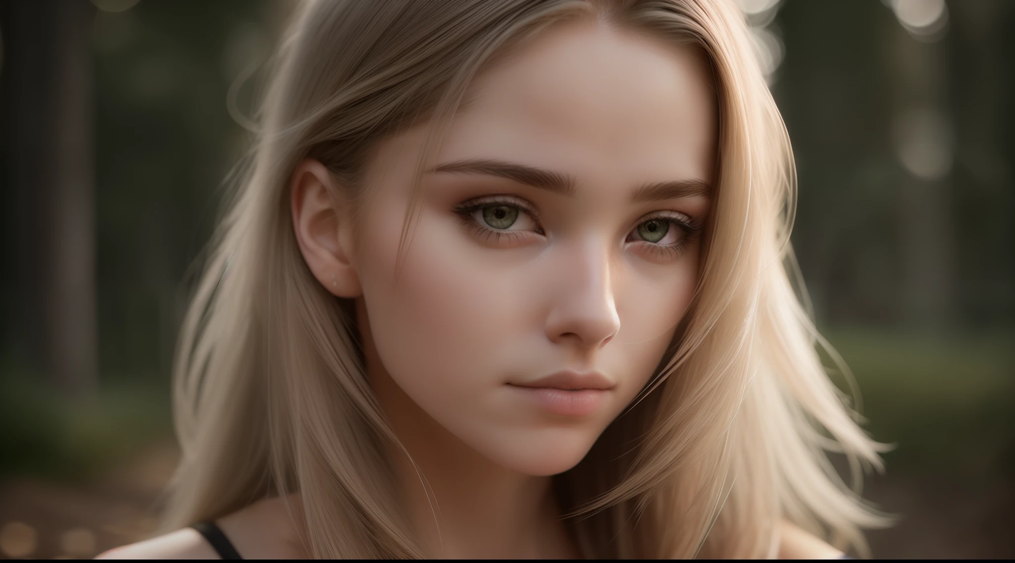 (super detailed), high resolution 8k wallpaper, best quality, 80mm lens, a beautiful young Canadian woman, full body photo, blonde straight hair, (highly detailed hair: 1.4), smoke, fog, (dark forest: 1.1), bokeh, faded, neutral colors, (hdr: 1.5), ((soft colors)), complex scenes, artstation, ultra detailed, cinematic lens, warm lighting, dramatic lighting, intricate detail , [Vignette], Complex Background, ((((Film Look)))), Soothing Tones, Crazy Detail, Intricate Detail, Ultra Detail, Low Contrast, Soft Cinematic Lighting, Dim Colors, Exposure Blending , hdr, faded, slate gray atmosphere, (wide angle), realistic, sharp focus, beautiful lips,