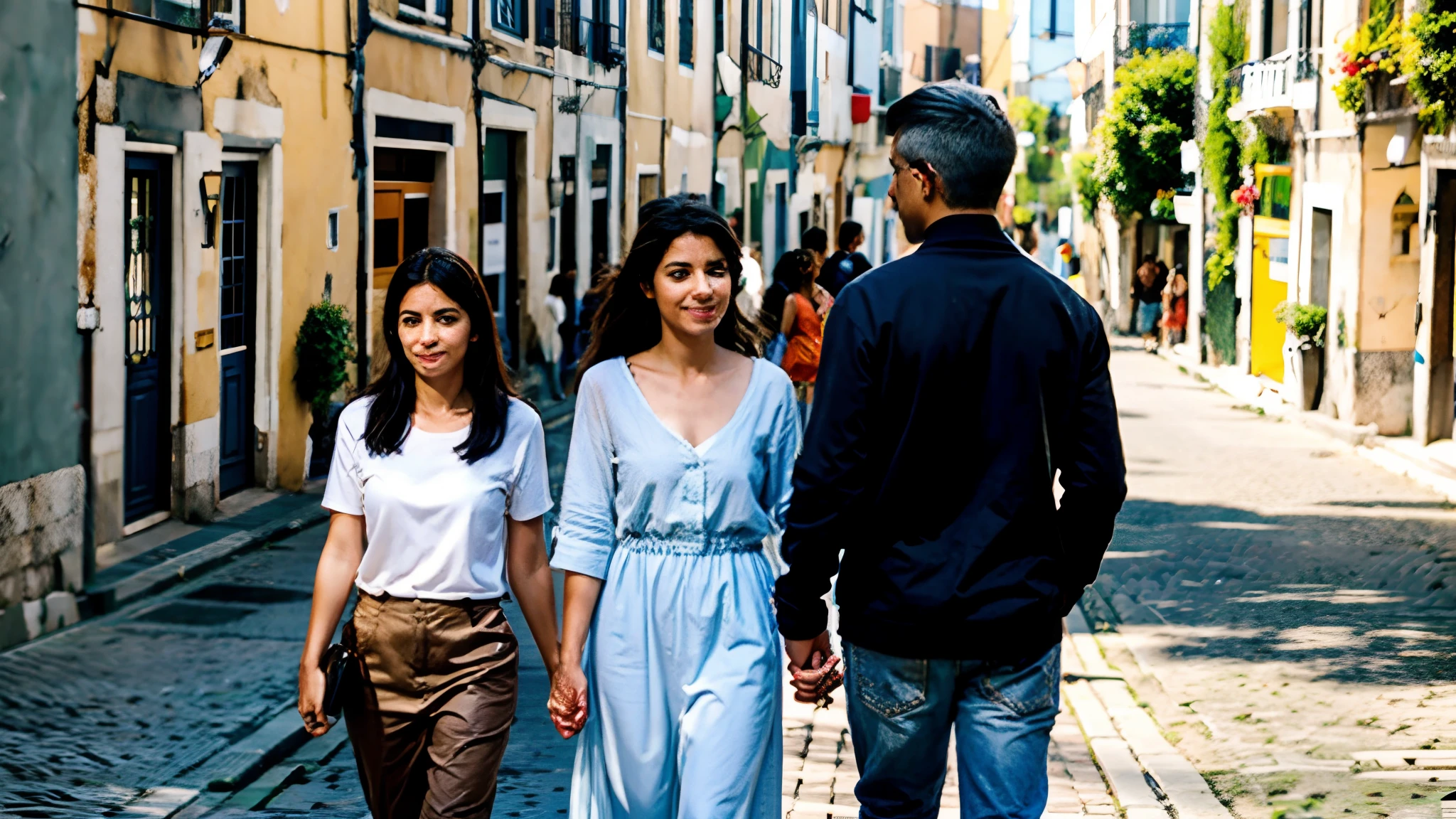 Two families in Lisbon, Portugal