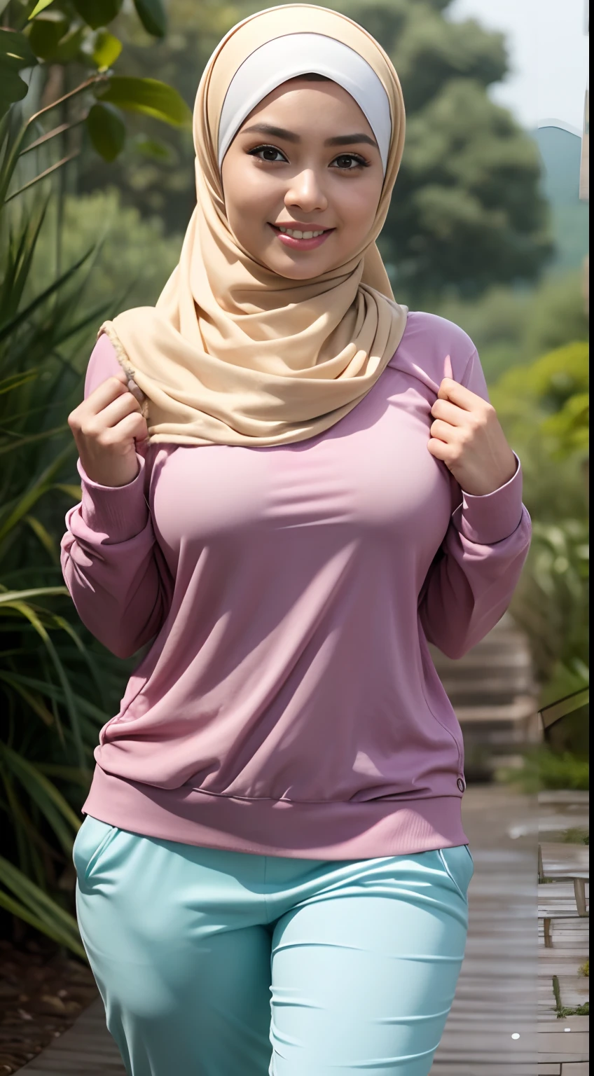 Top Quality, Masterpiece, Ultra High Resolution, (Photorealistic: 1.4), Raw Photo, 1 malay Girl in hijab, Glossy Skin, 1 Mechanical Girl, (Ultra Realistic Detail)), Portrait, Global Illumination, Shadows, Octane Rendering, 8K, Ultra Sharp, Big breast, Cleavage Exposed Raw Skin, Metal, Intricate Ornament Details, Very intricate details, realistic light, CGSoation trend, watery eyes, glowing eyes, facing the camera, sitting, nus3, naked, exposing vagina, breast exposed, vagina seen, legs open