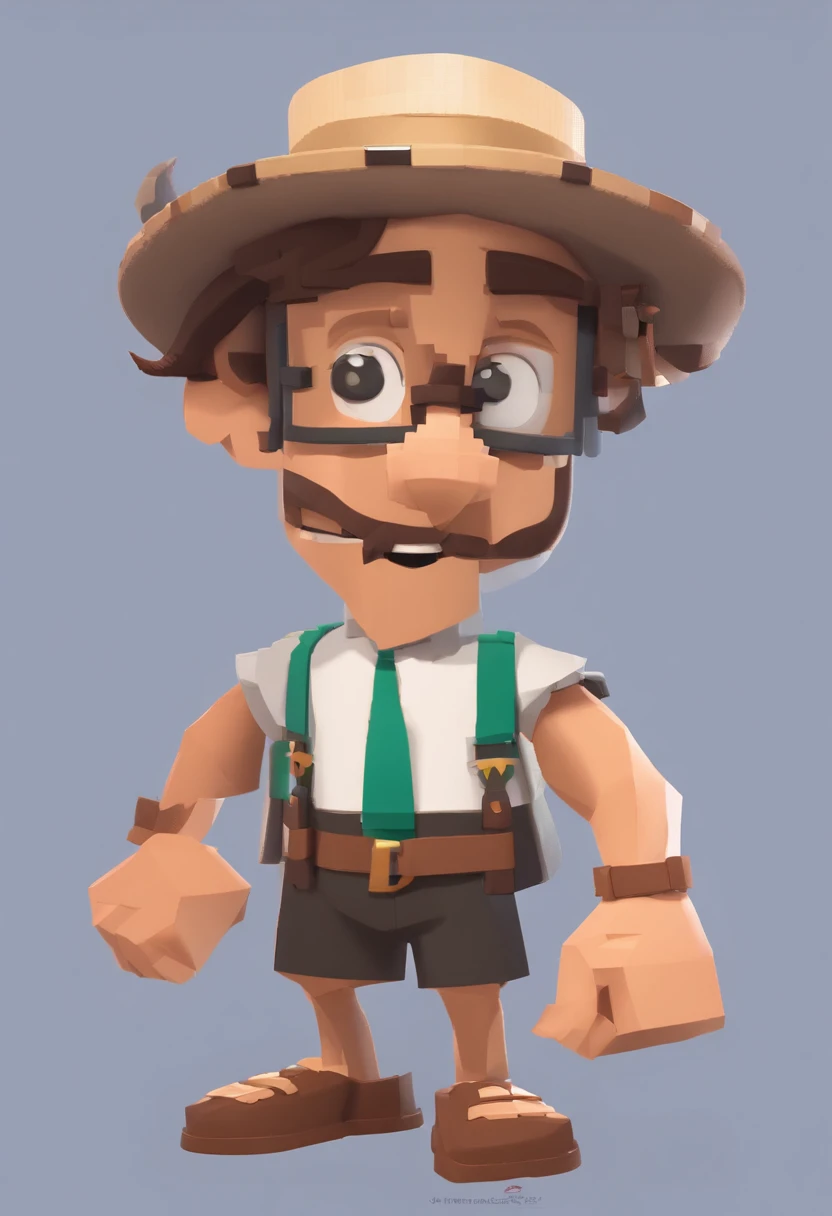 Personaje de dibujos animados de un hombre decaspecto indu, piel oscura, tes morena, pero cortito, con barbilla y bigote y una camisa azul, with a fishing rod animation character, stylized character, Rendering animation styles, 3D estilizado, Arnold Maya render, 3D render estilizado, Toon renderizar keyshot, Personaje 3D, Personaje 3D, Renderizado 3D estilizado, Renderizado de 3 caracteres D, Personaje de dibujos animados, Personaje de primer plano, Pose del personaje, (estilo pixar) (Pieza maestra:1.2) (Bokeh) (La mejor calidad) (Piel detallada) (Textura detallada) (8k) (arcilla) (cinematic lighting) (foco nítido