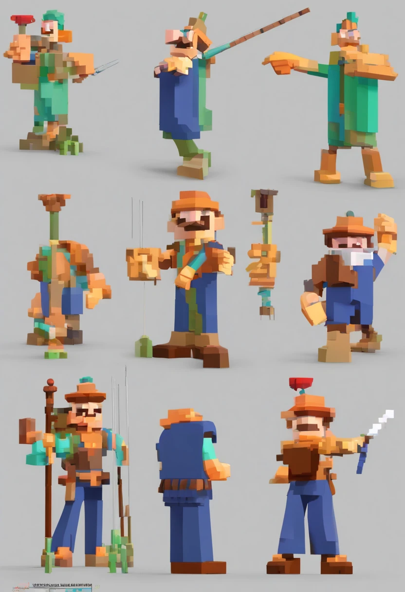 Personaje de dibujos animados de un hombre decaspecto indu, piel oscura, tes morena, pero cortito, con barbilla y bigote y una camisa azul, with a fishing rod animation character, stylized character, Rendering animation styles, 3D estilizado, Arnold Maya render, 3D render estilizado, Toon renderizar keyshot, Personaje 3D, Personaje 3D, Renderizado 3D estilizado, Renderizado de 3 caracteres D, Personaje de dibujos animados, Personaje de primer plano, Pose del personaje, (estilo pixar) (Pieza maestra:1.2) (Bokeh) (La mejor calidad) (Piel detallada) (Textura detallada) (8k) (arcilla) (cinematic lighting) (foco nítido