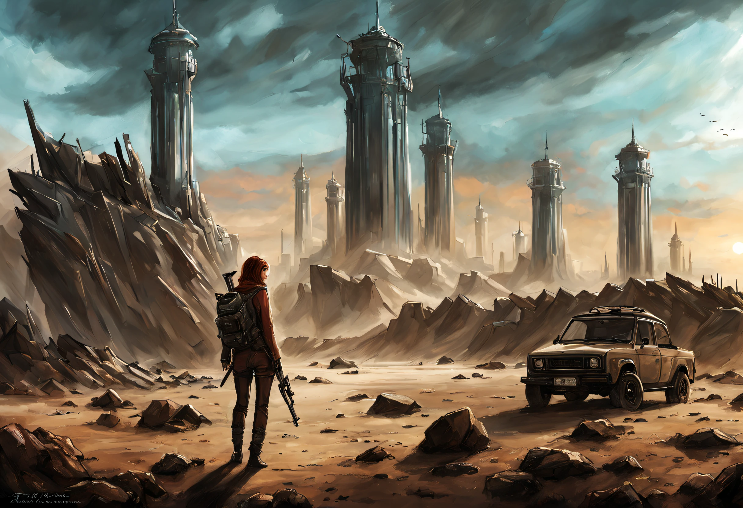 Wasteland, sci fi art, Beth Hamiti
