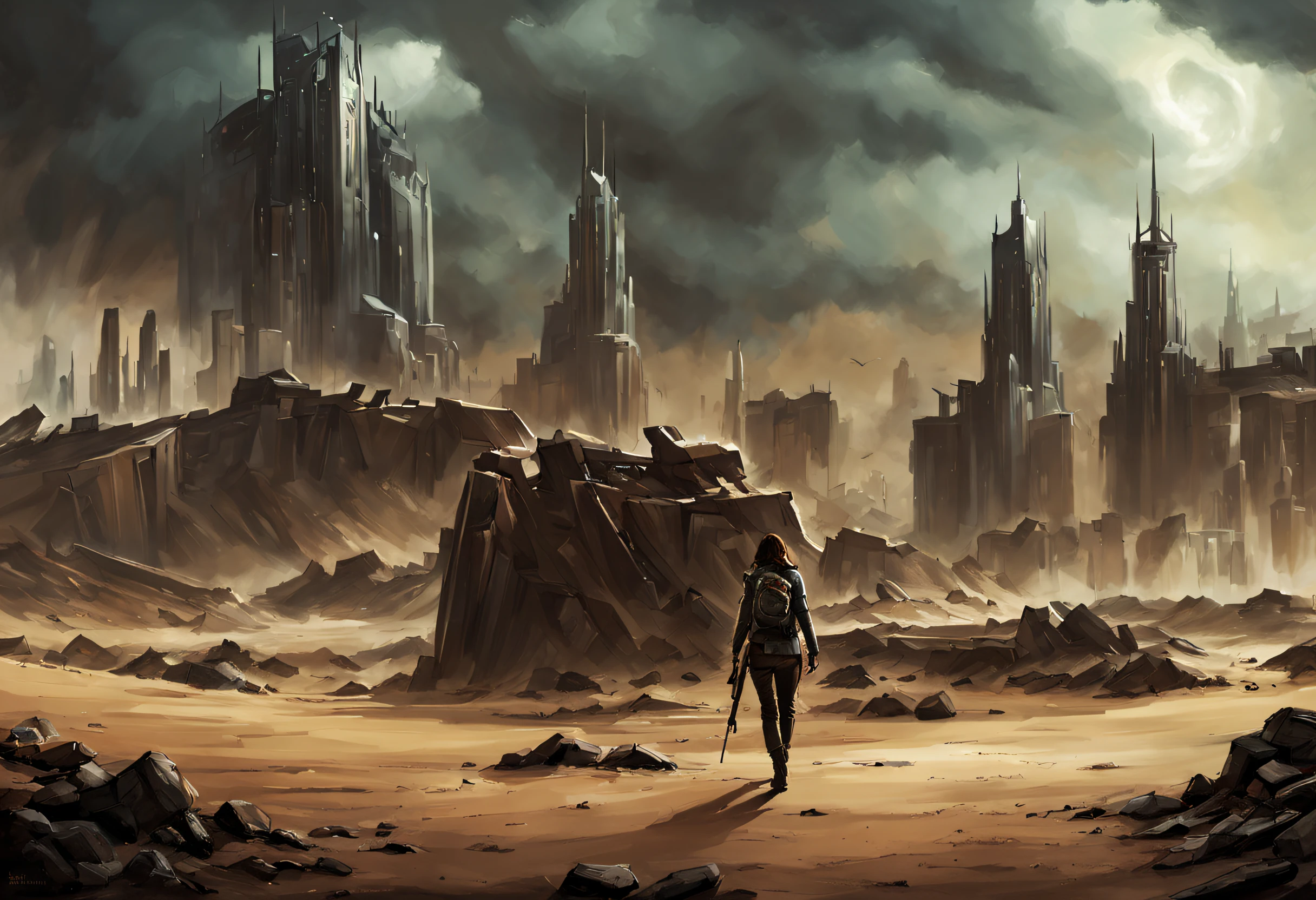 Wasteland, sci fi art, Beth Hamiti