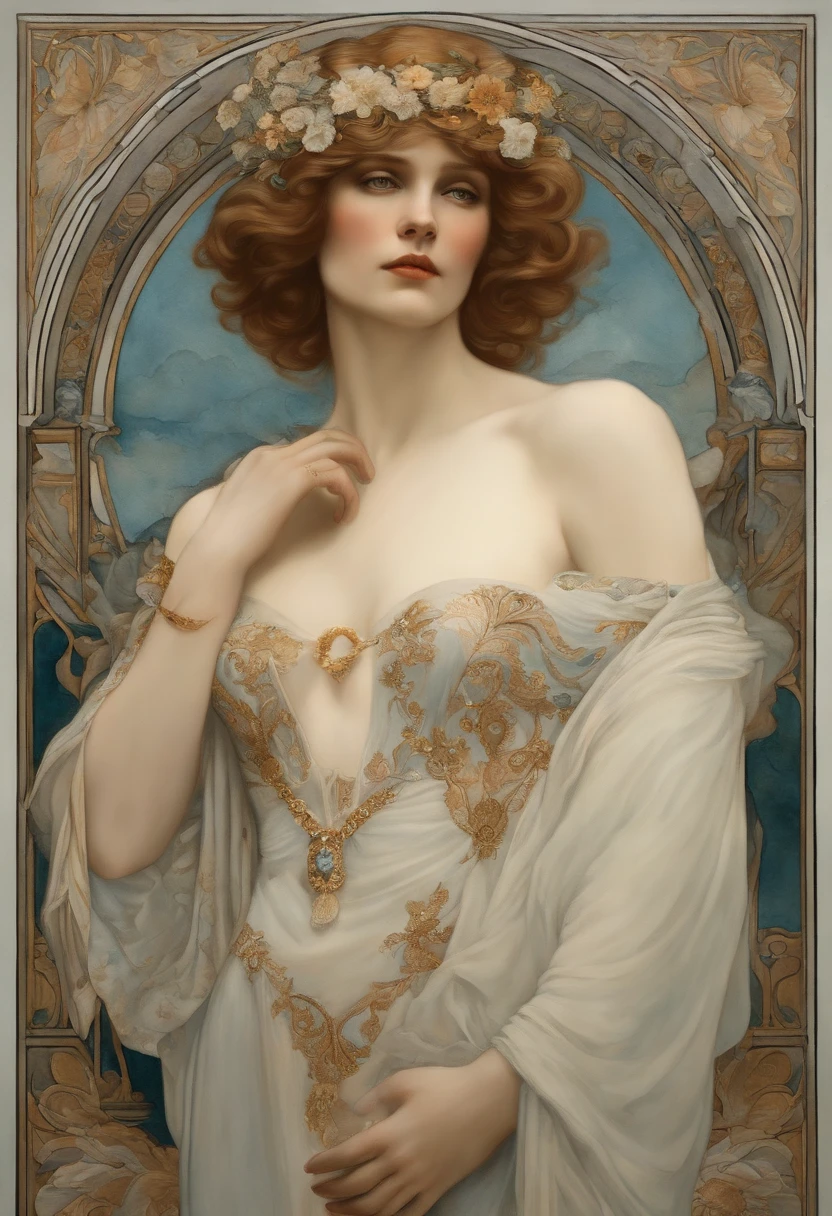 wearing white flowy dress, high leg slit, by gustavklimt,
full body, playful pose, gold, high contrast, high detail,
Asian-Less <lora:GustavKlimt_v01_TigonTX:1> <lora:sunny_v01:1>