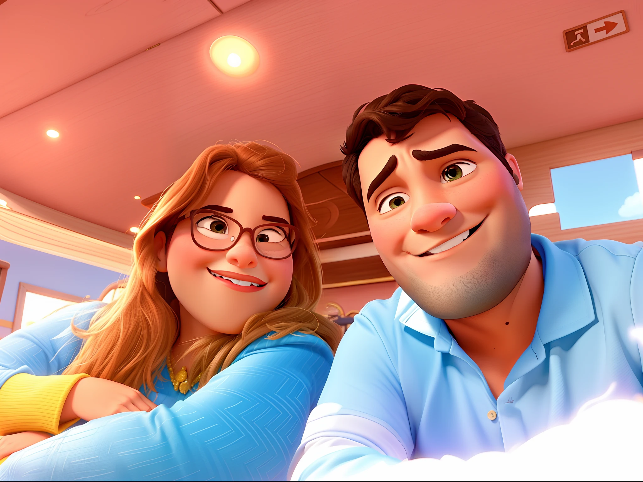 Casal estilo Disney pixar, alta qualidade, melhor qualidade