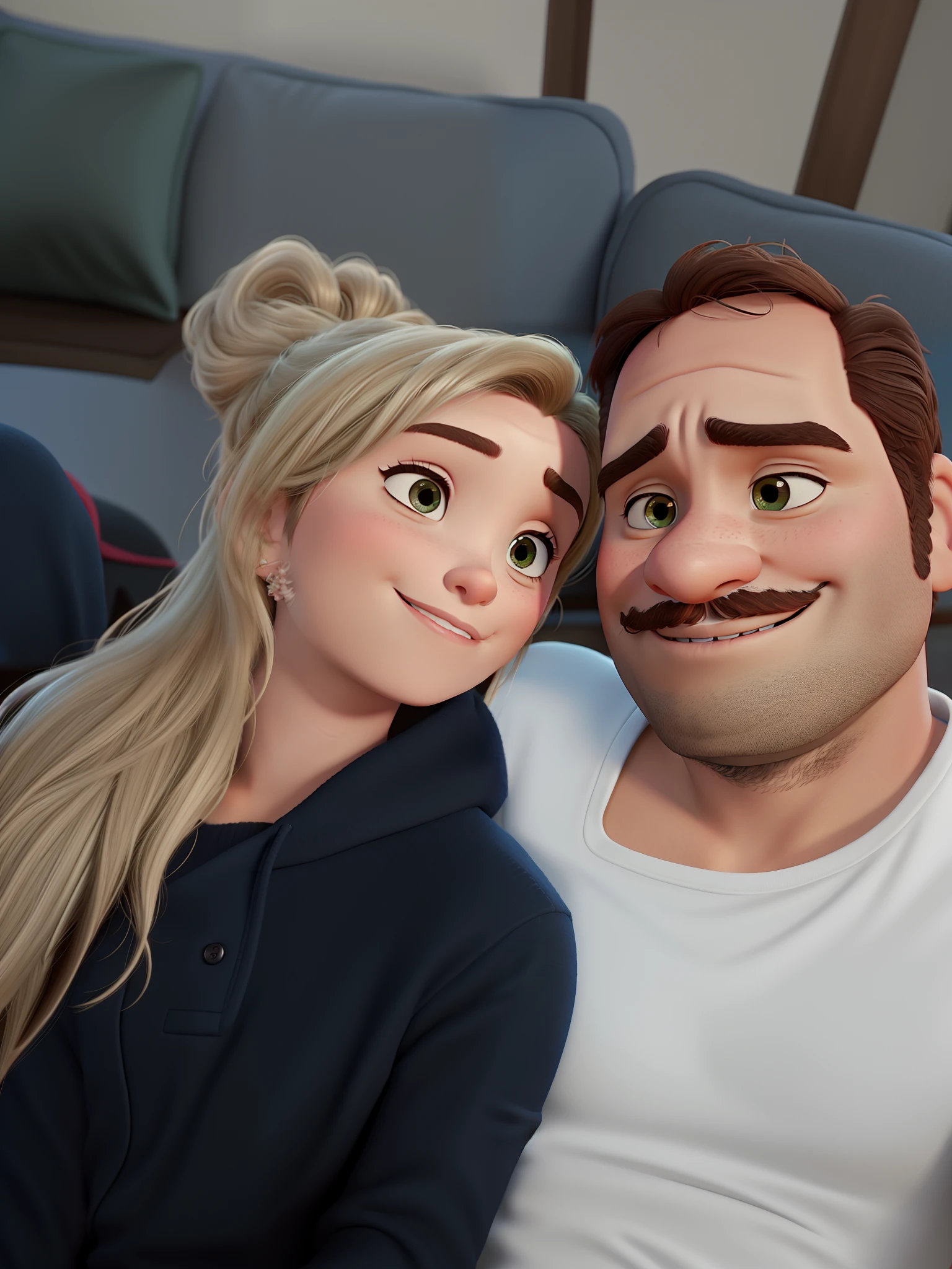 romantic couple, igual aos filmes Disney Pixar
