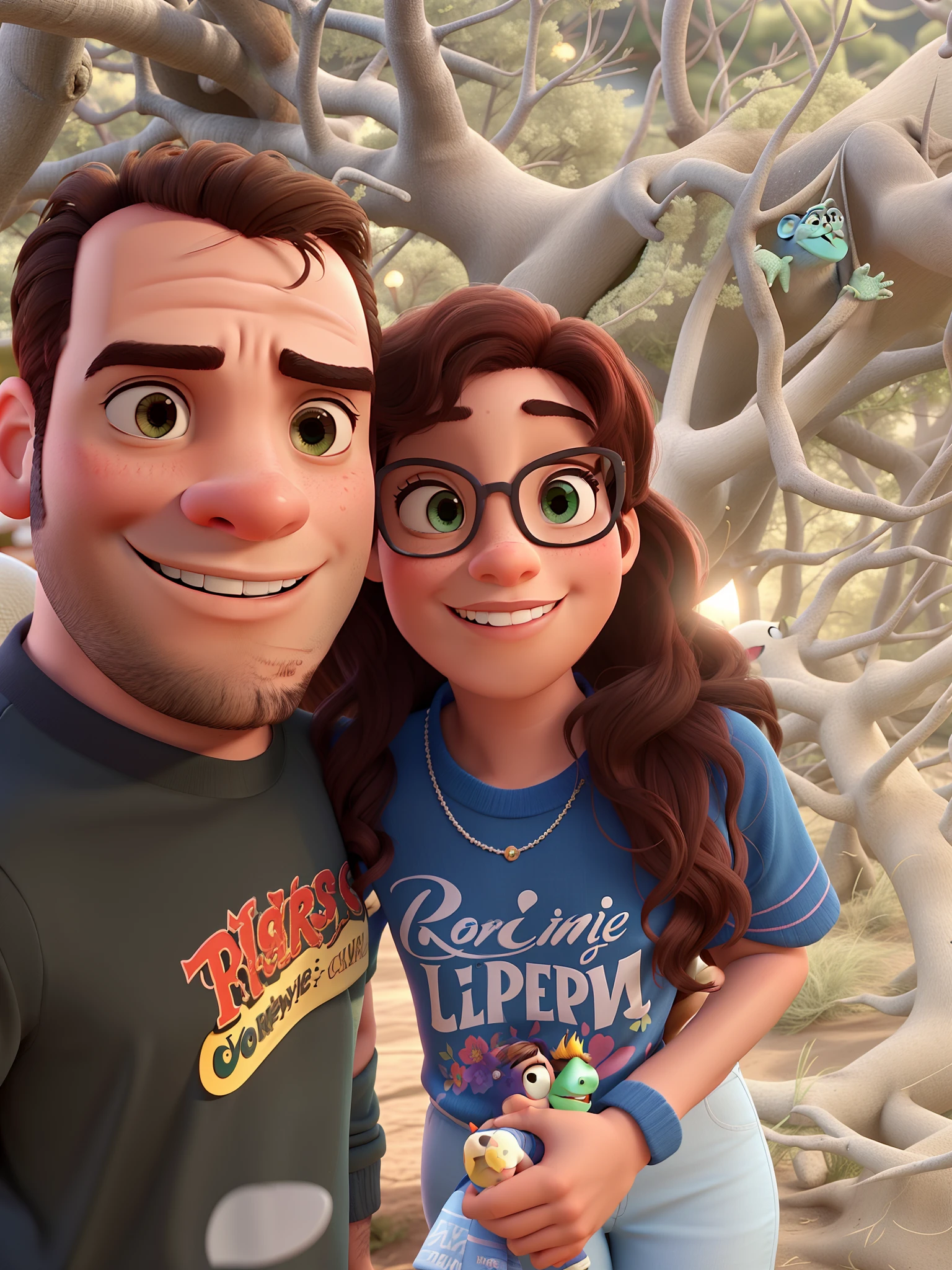 romantic couple, igual aos filmes Disney Pixar