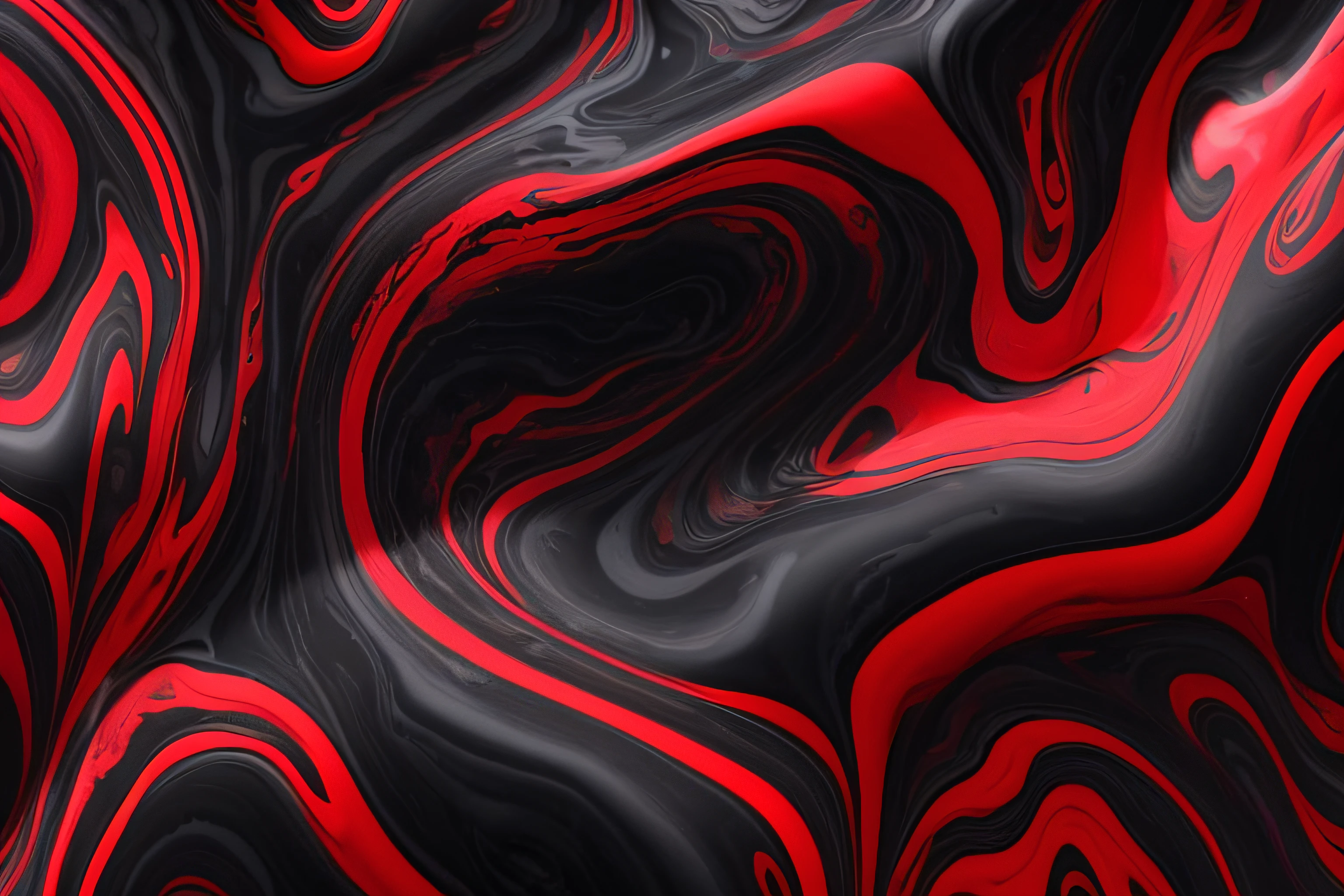 a red and black swirly background, red fluid, red swirls, abstract liquid, swirling liquids, black fluid simulation, red lava rivers, swirling paint, black and red background, glowing red veins, swirly liquid fluid abstract art, red paint detail, black and red colors, red liquid, red and black colors