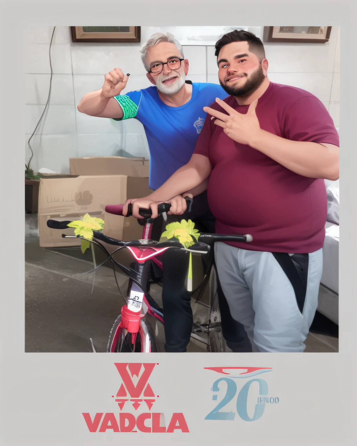 There's two men next to each other with a bicycle, especial, Directed by: Willian Murai, album photo, centro da imagem, por Veno Pilon, Armstrong Rolf, 2 0 2 2 foto, Directed by: Milton Menasco, ele tem cerca de 7 0 anos de idade, exploitable image, seu madruga, muito inspirador, vencedor do concurso