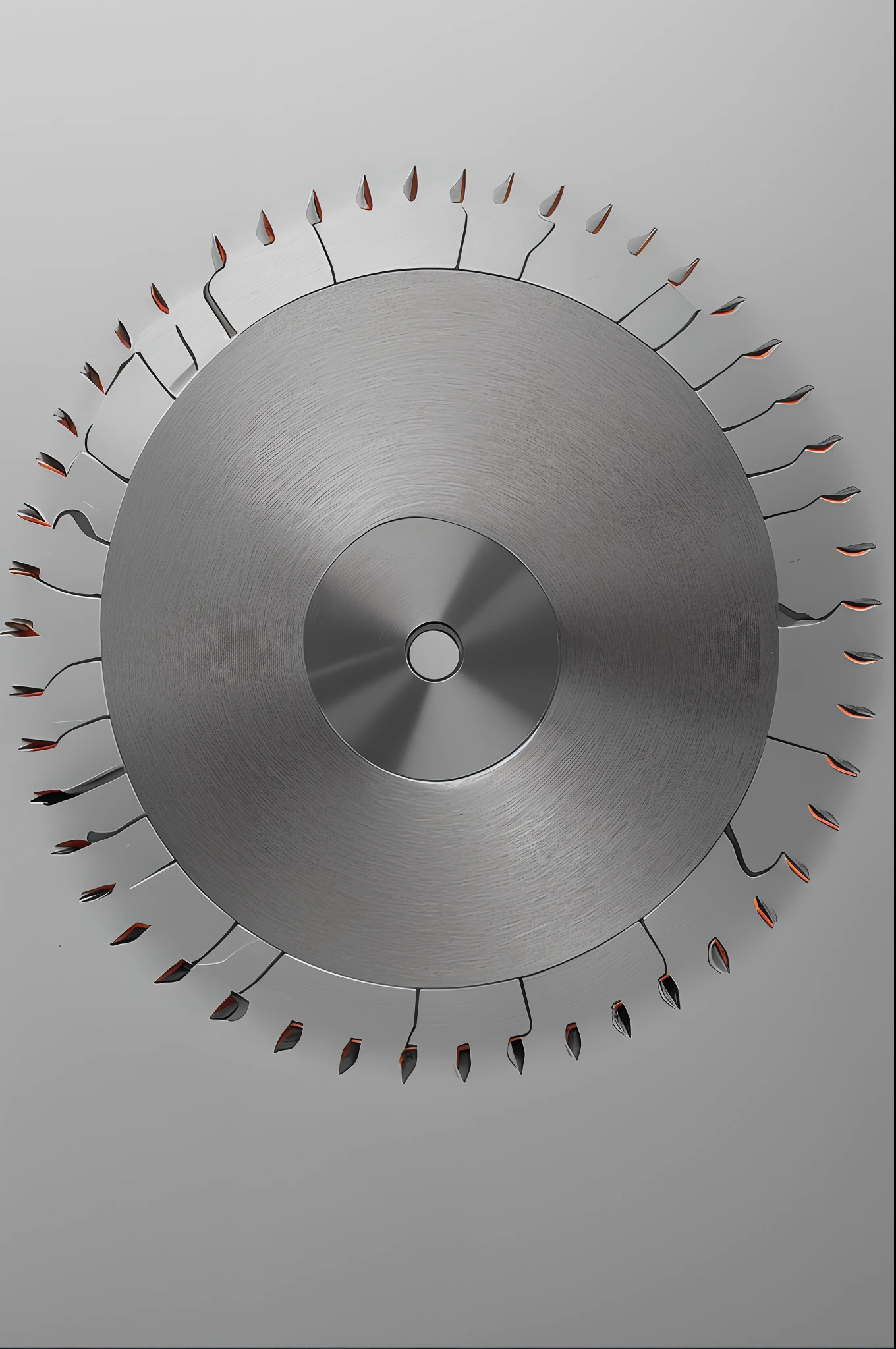 Circular saw blade front angle drawing