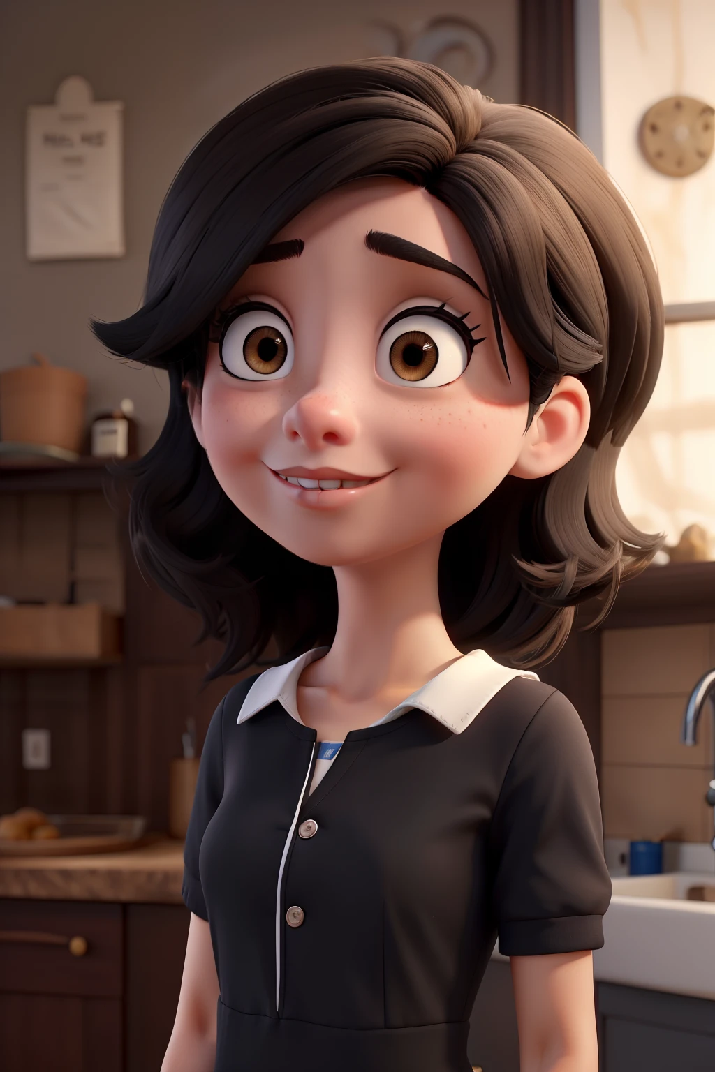 Jessy(Tinha) I'm brunette black eyes with black hair that hits neck length with theme of "procura Dory