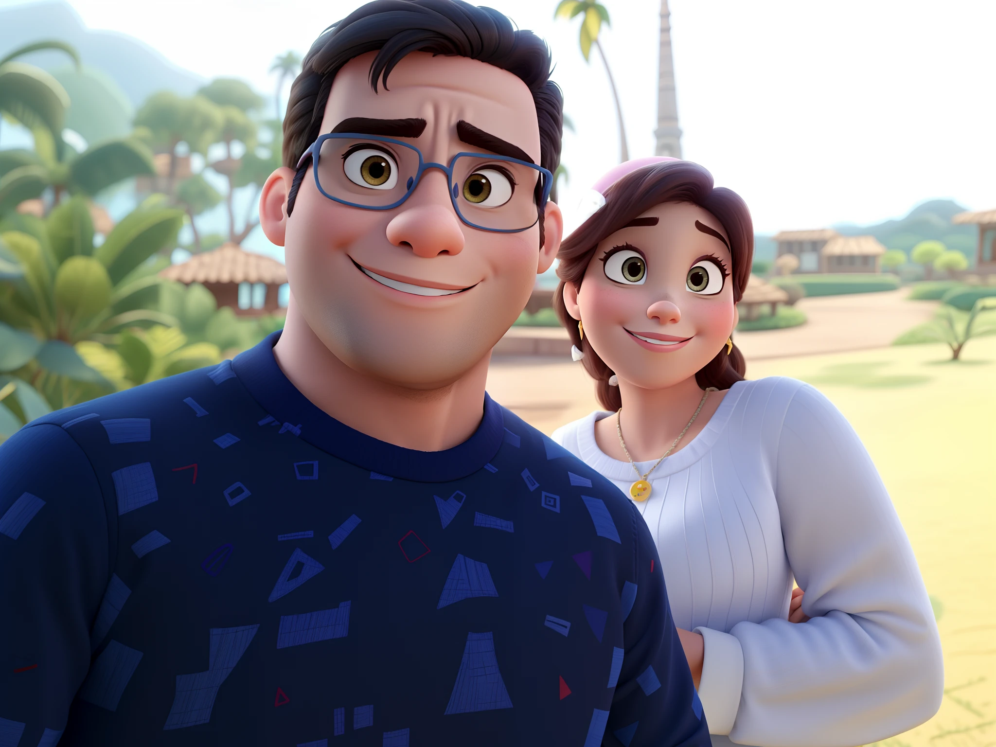Casal estilo Disney pixar, alta qualidade, melhor qualidade