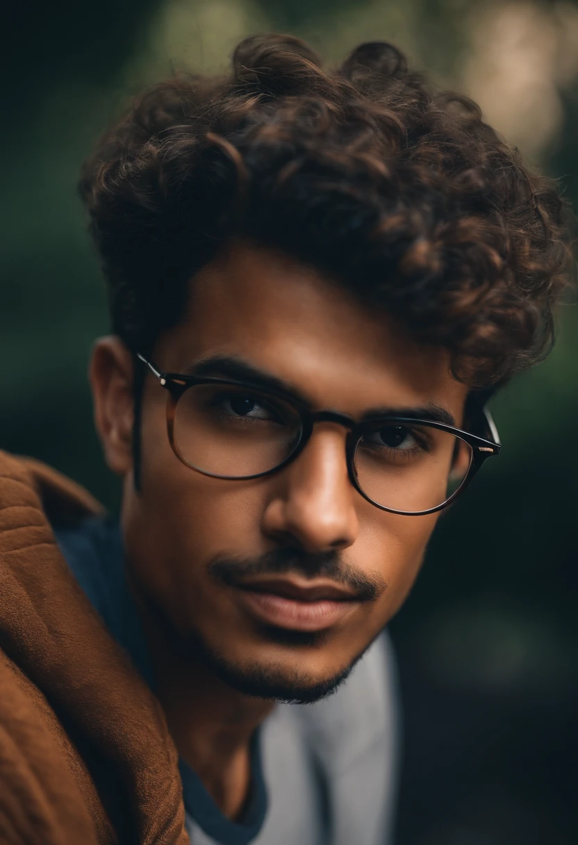 homem brasileiro, jovem, bespectacled, cabelos curtos,castanho escuro, estudante, indo fazer prova, magro