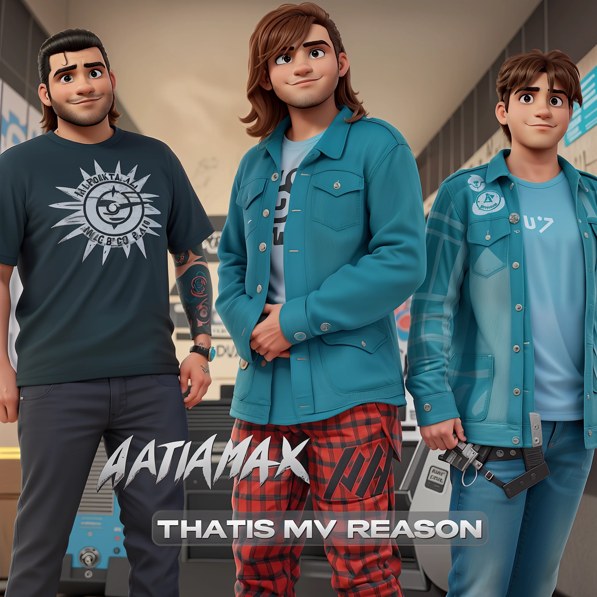 Uma arte de uma banda de rock, alta qualidade, melhor qualidade