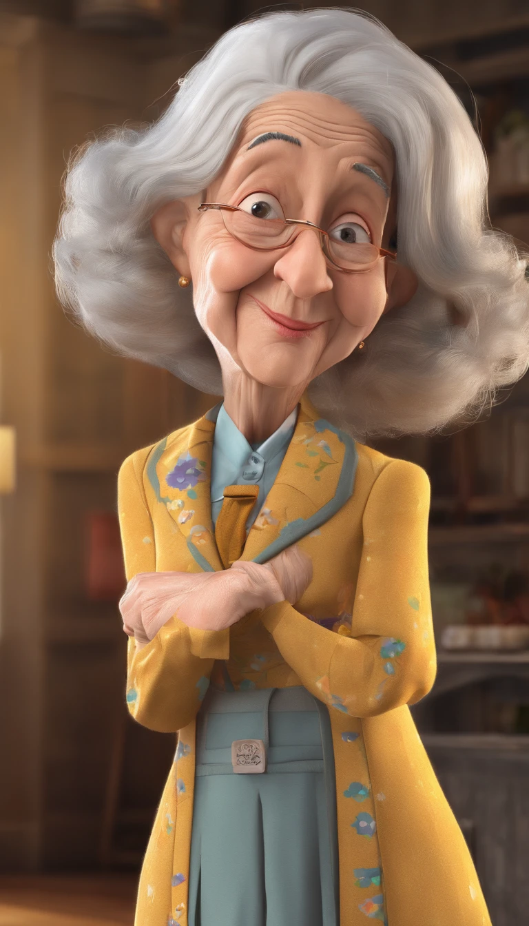 (Old Lady:1.4), long hair with gray hair, strict face, house wife, Aunt's expression,japanes.