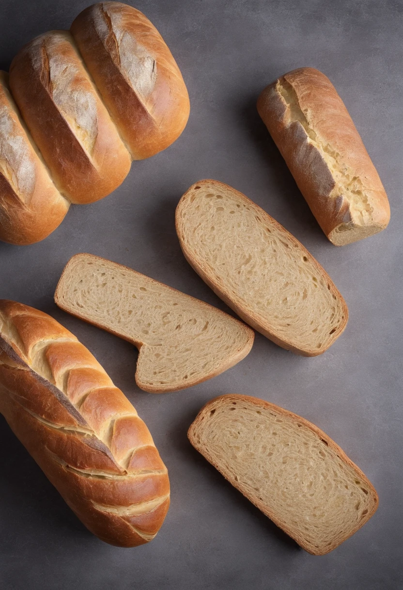 Appetizing bread, Cinematic, Professional Photography, Studio Lighting, Studio Background, advertising photography, Intricate details, ultra-detailliert, A hyper-realistic, 8KUHD