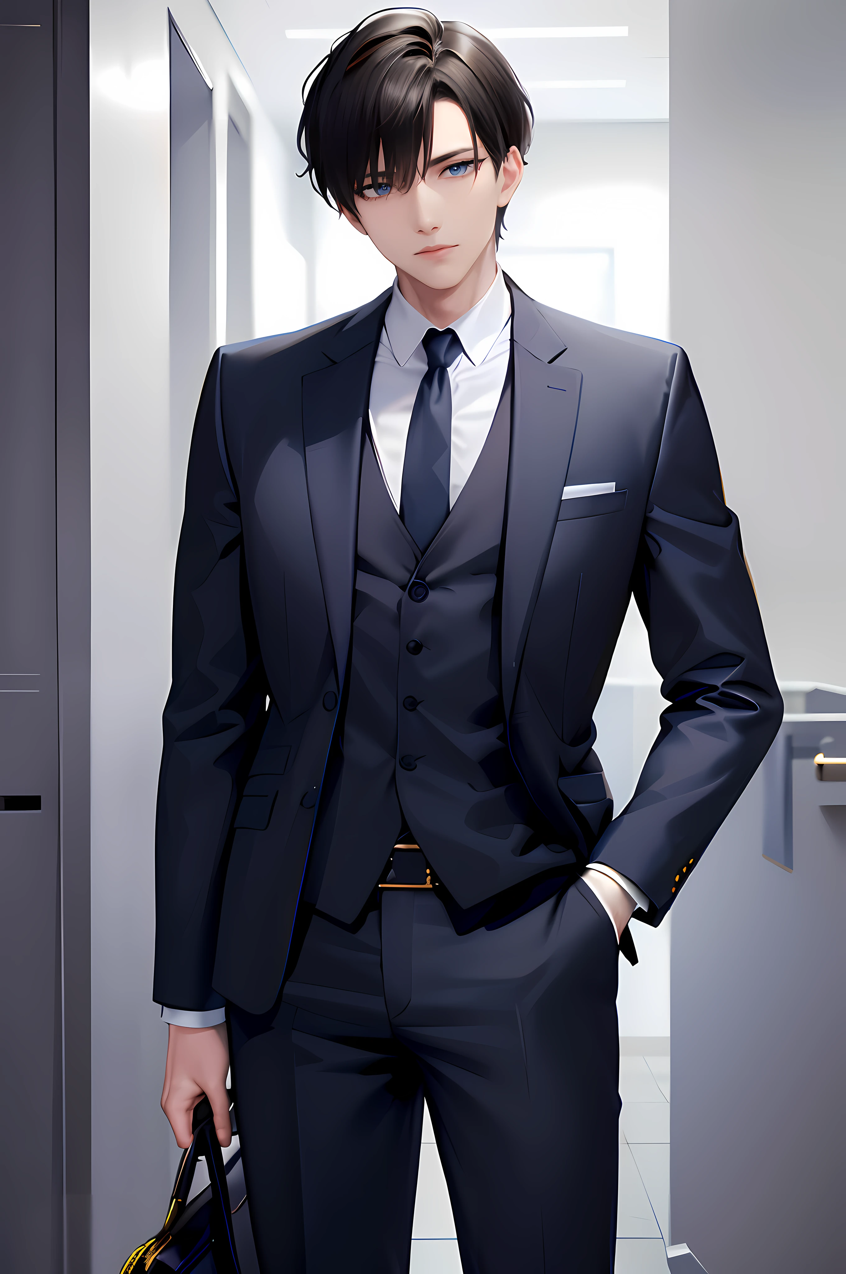 A man wearing a suit