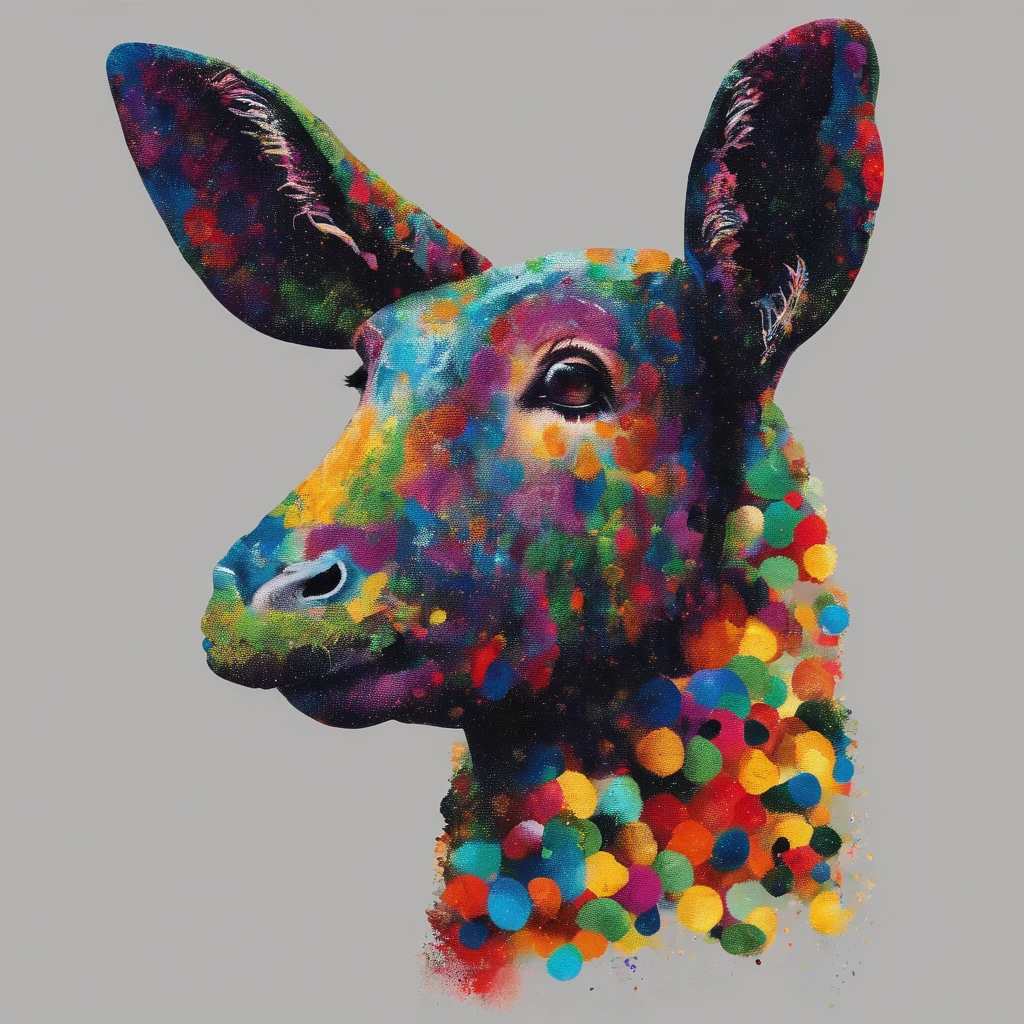 Coelhos descolados e da moda, Hair colored with rainbow, olhos amarelos, Use roupas hip-hop da moda, usando um capuz, Graphic T-shirt and ripped jeans, Muitas tatuagens e piercings, Fundo estilo Doodle, Antecedentes altamente detalhados, Obra-prima perfeita, alta qualidade, high resolution