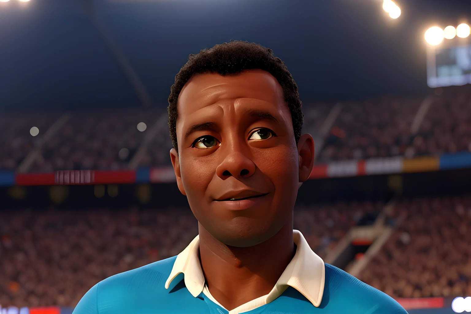 Passionate about football, he is very happy with Pelé's victory