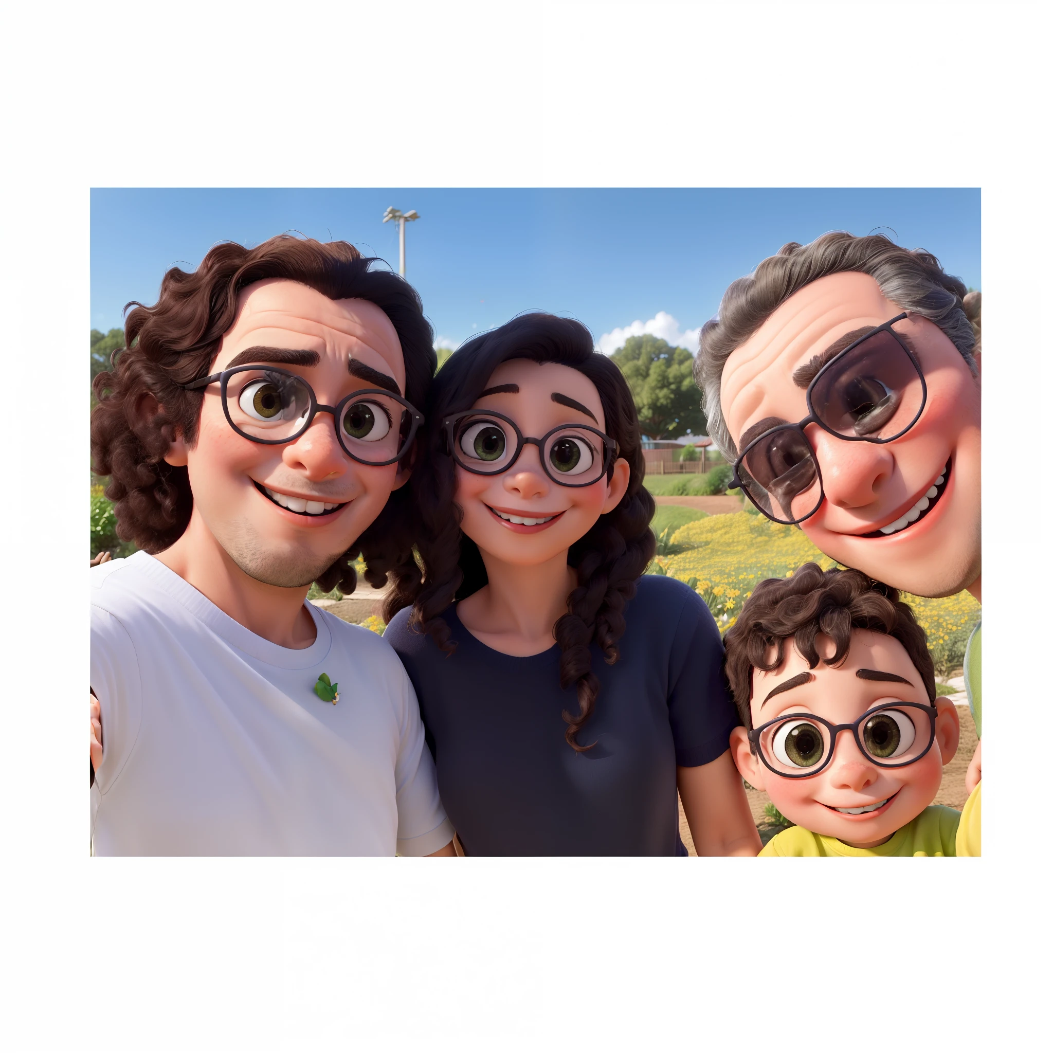 (Obra-prima de alta qualidade:1.2),Happy family with parents,Two small children,Love bond,rostos sorridentes,dia ensolarado,belo jardim,atmosfera alegre,Nutrir os pais,cores brilhantes,luz solar quente,Playful children,Sibling love,crescendo juntos,contentamento,Momentos acarinhados,riso feliz,luscious greenery,Tender Care and Guidance,Loving hugs and kisses,Memories to last a lifetime,admiration,looks of admiration,Amor e apoio dos pais.