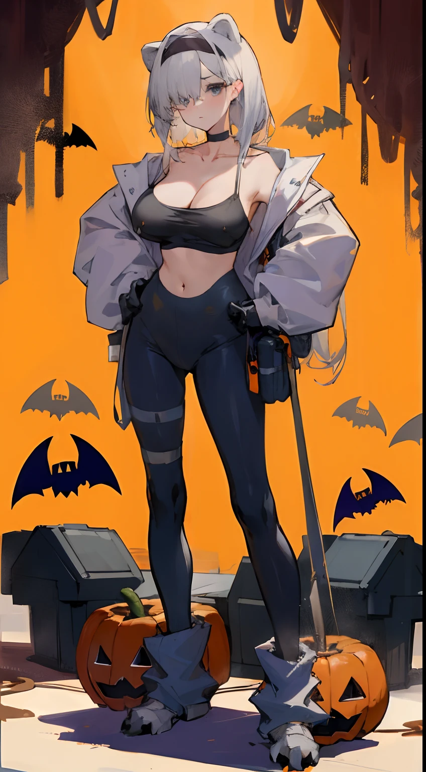 Leakage out of the collarbone,Neck leakage,Heart-shaped decoration,Halloween Standing Pose,standing straight,