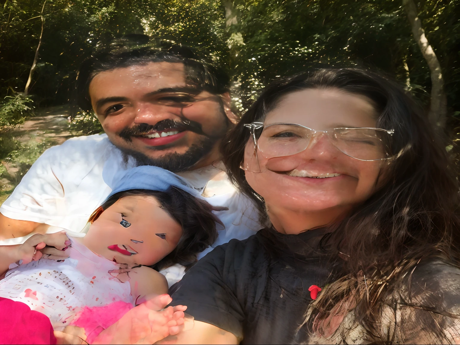 There is a man and two girls posing for a picture, by Amelia Peláez, Tiro na Nikon Z9, Tiro em Sony A 7 III, Tiro na Canon EOS R 5, Tiro na Canon EOS R5, Capturado na Canon EOS R 6, 7 0 mm portrait, tomada em 2 0 2 0, portrait of family of three, Happy family, foto colorida