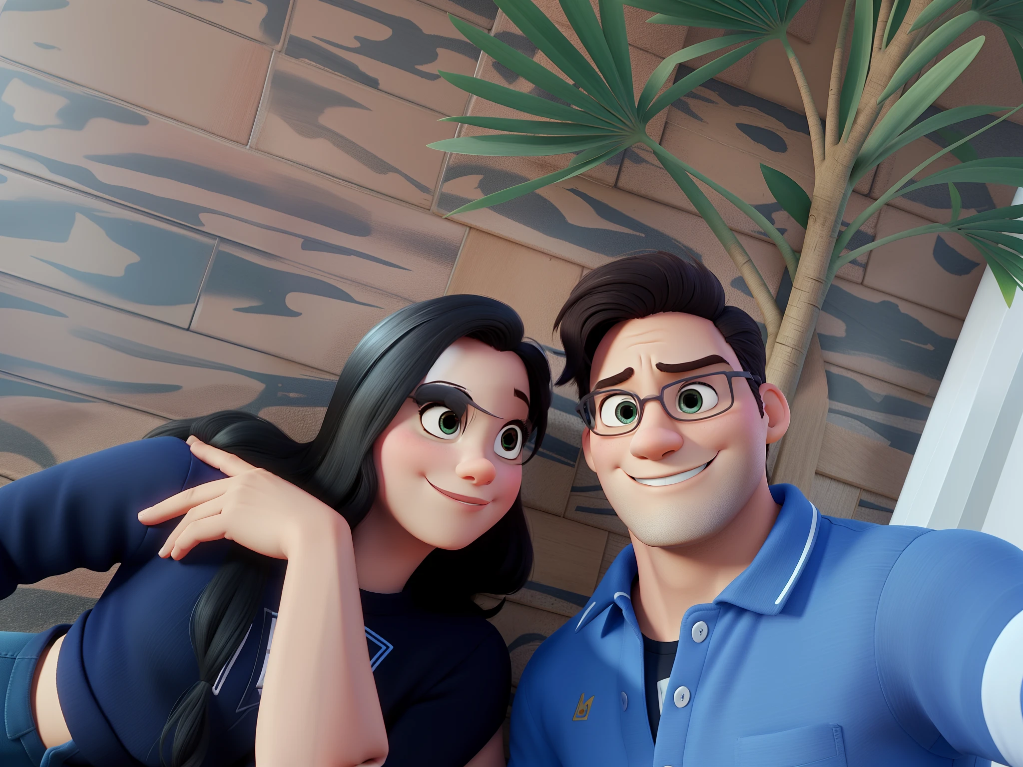 casal no estilo disney pixar, alta qualidade, melhor qualidade
