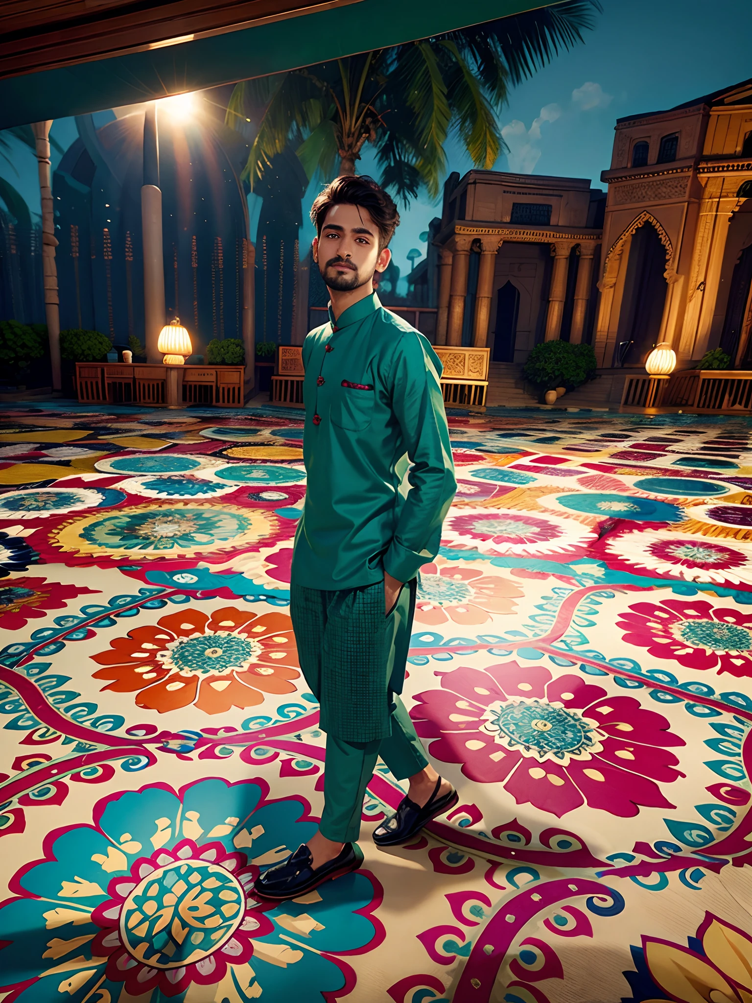 Change background handsome Indian boy realistic face realistic face boy with kurta pajama realistic 8k ultra HD