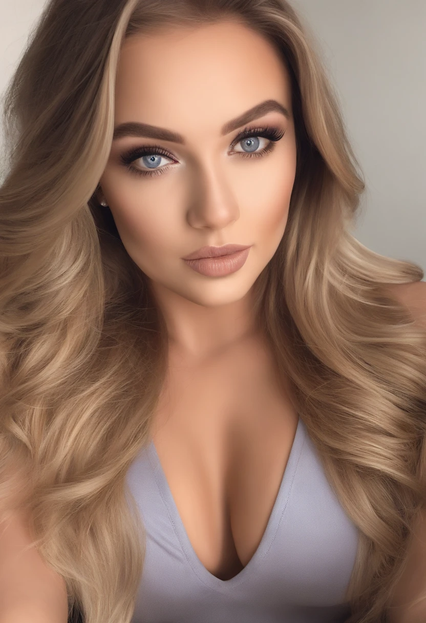 Woman with matching tank top and panties, Sexy girl with blue eyes, portrait sophie mudd, portrait corinna kopf, blonde hair and large eyes, Selfie einer jungen Frau, Augen im club Violet Myers, ohne Make-up, Natural makeup, Blick direkt in die Kamera, Gesicht mit Artgram, dezentes Make-up, Stunning full body shot, im Schlafzimmer, Spaltung